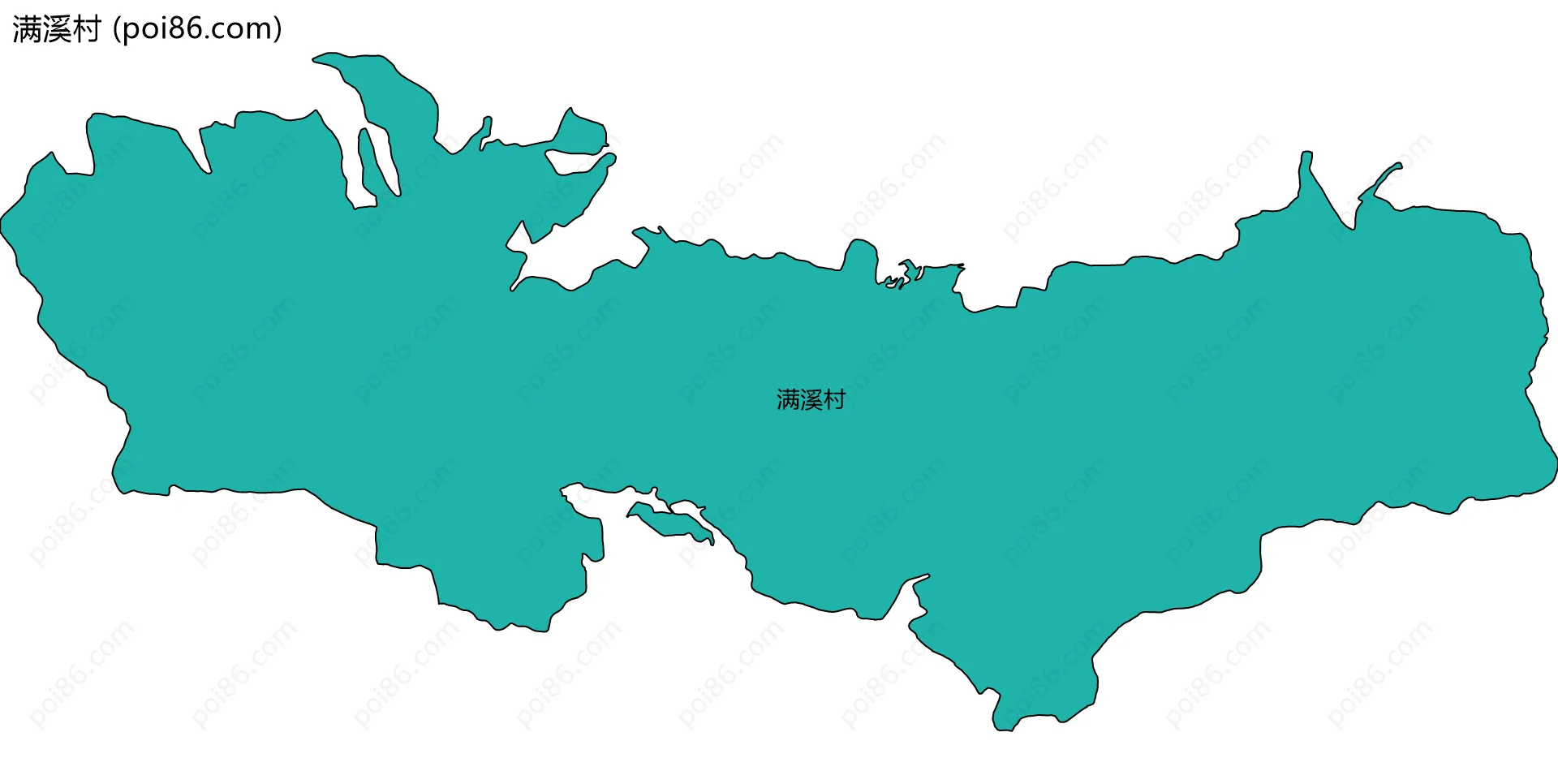满溪村边界地图