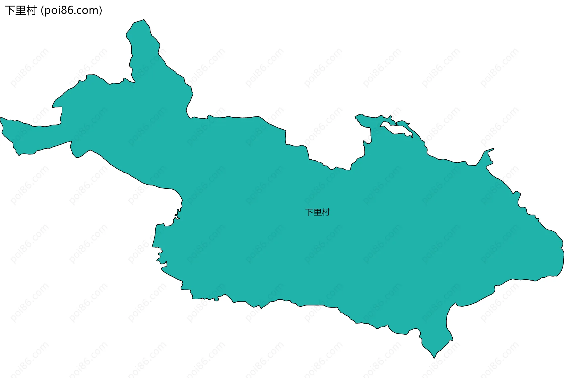 下里村边界地图