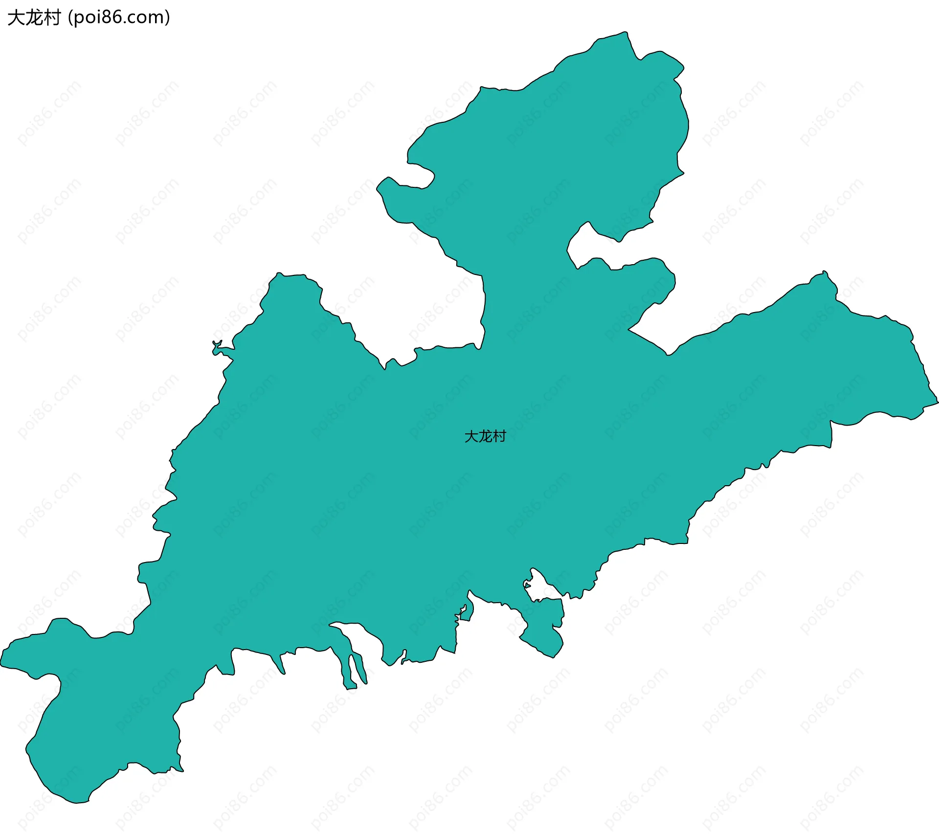 大龙村边界地图