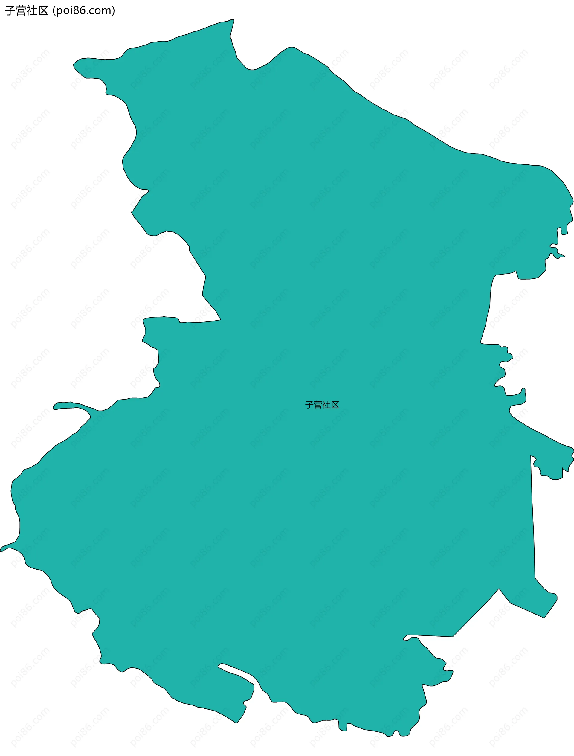 子营社区边界地图