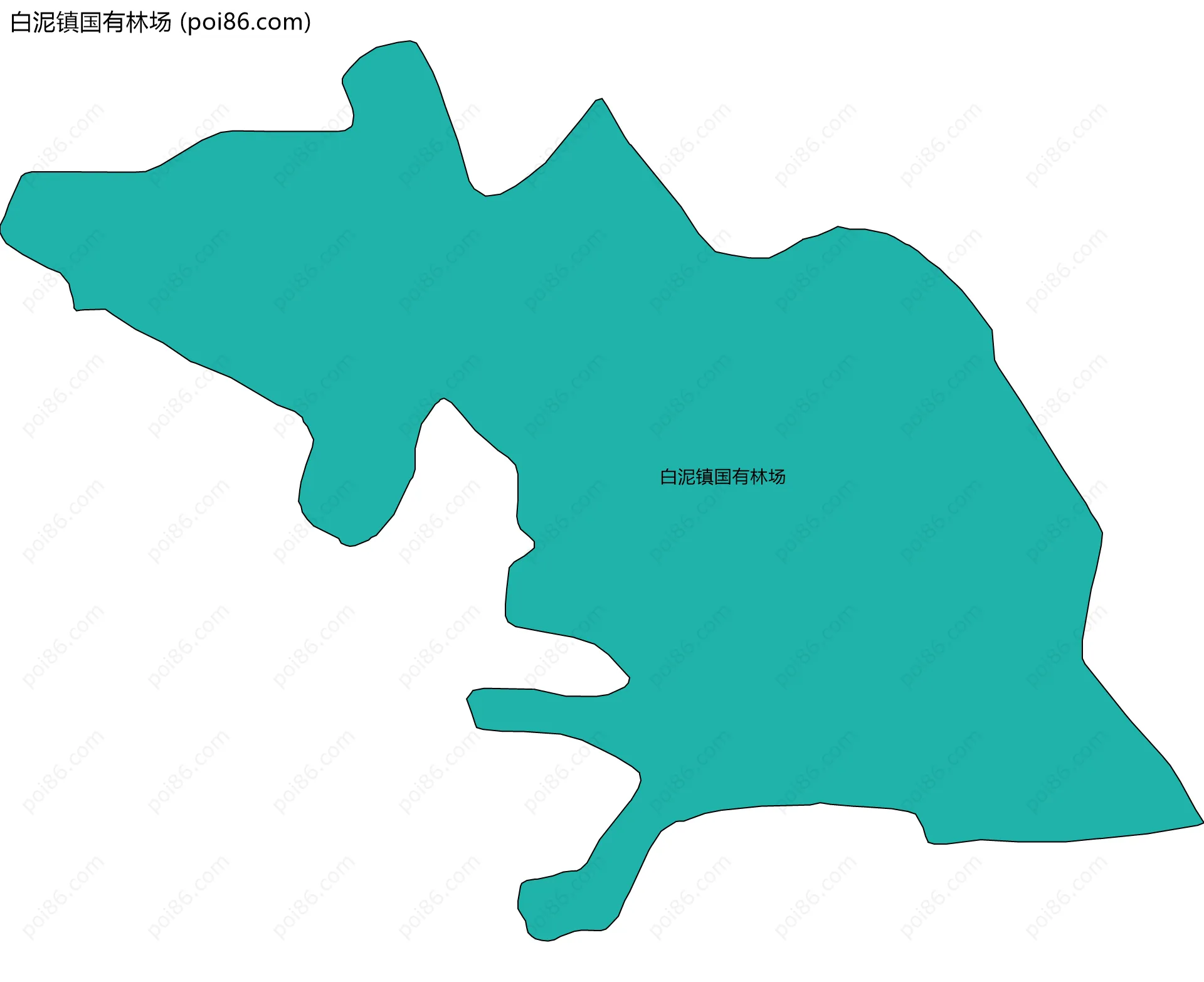 白泥镇国有林场边界地图