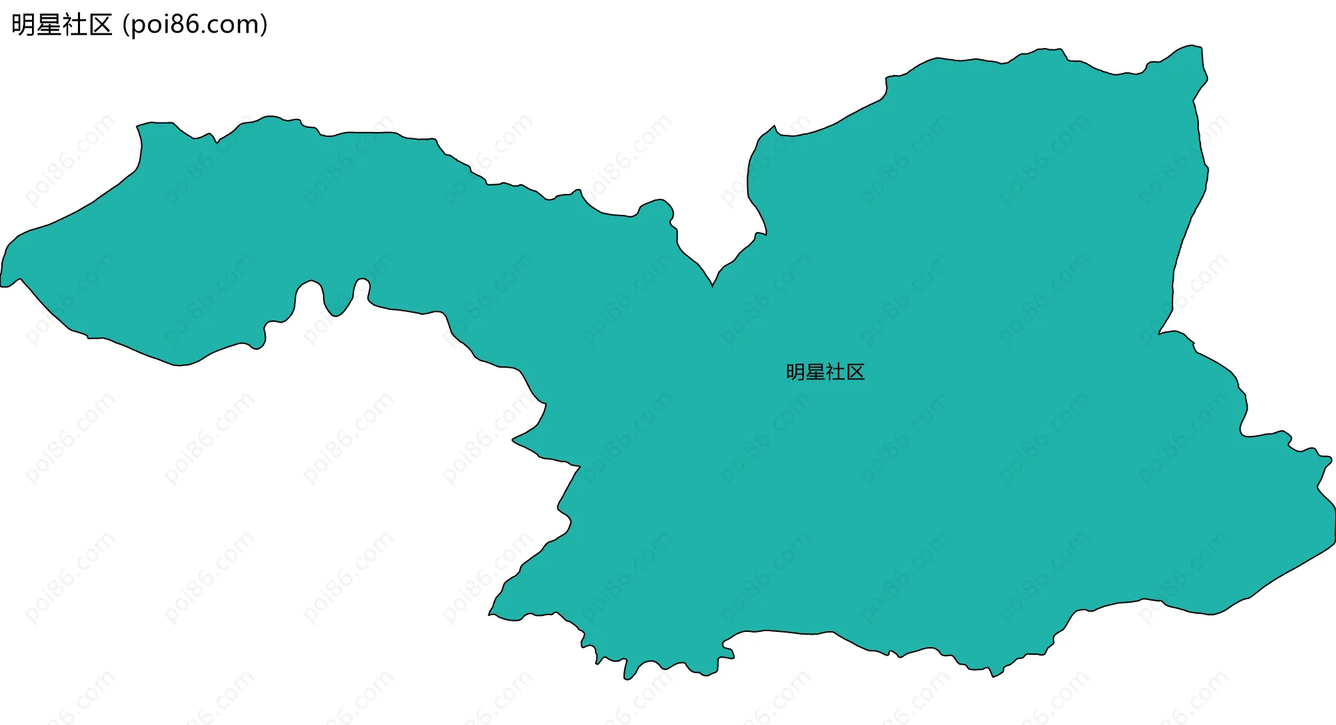 明星社区边界地图