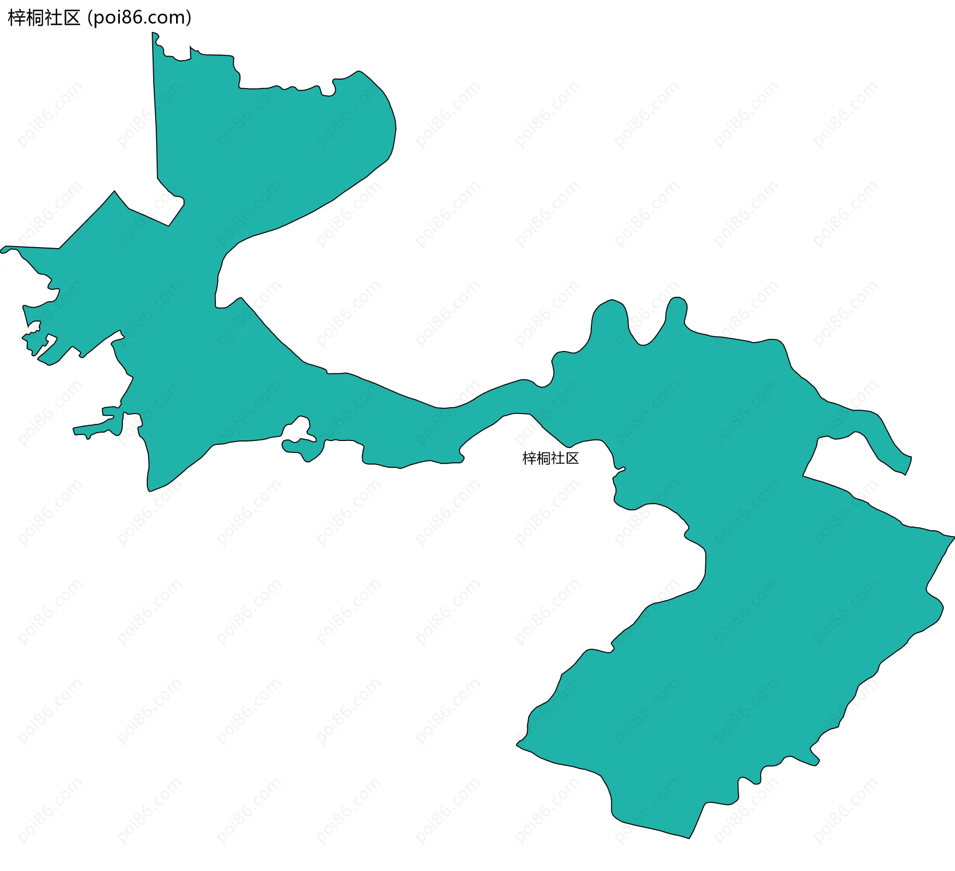 梓桐社区边界地图