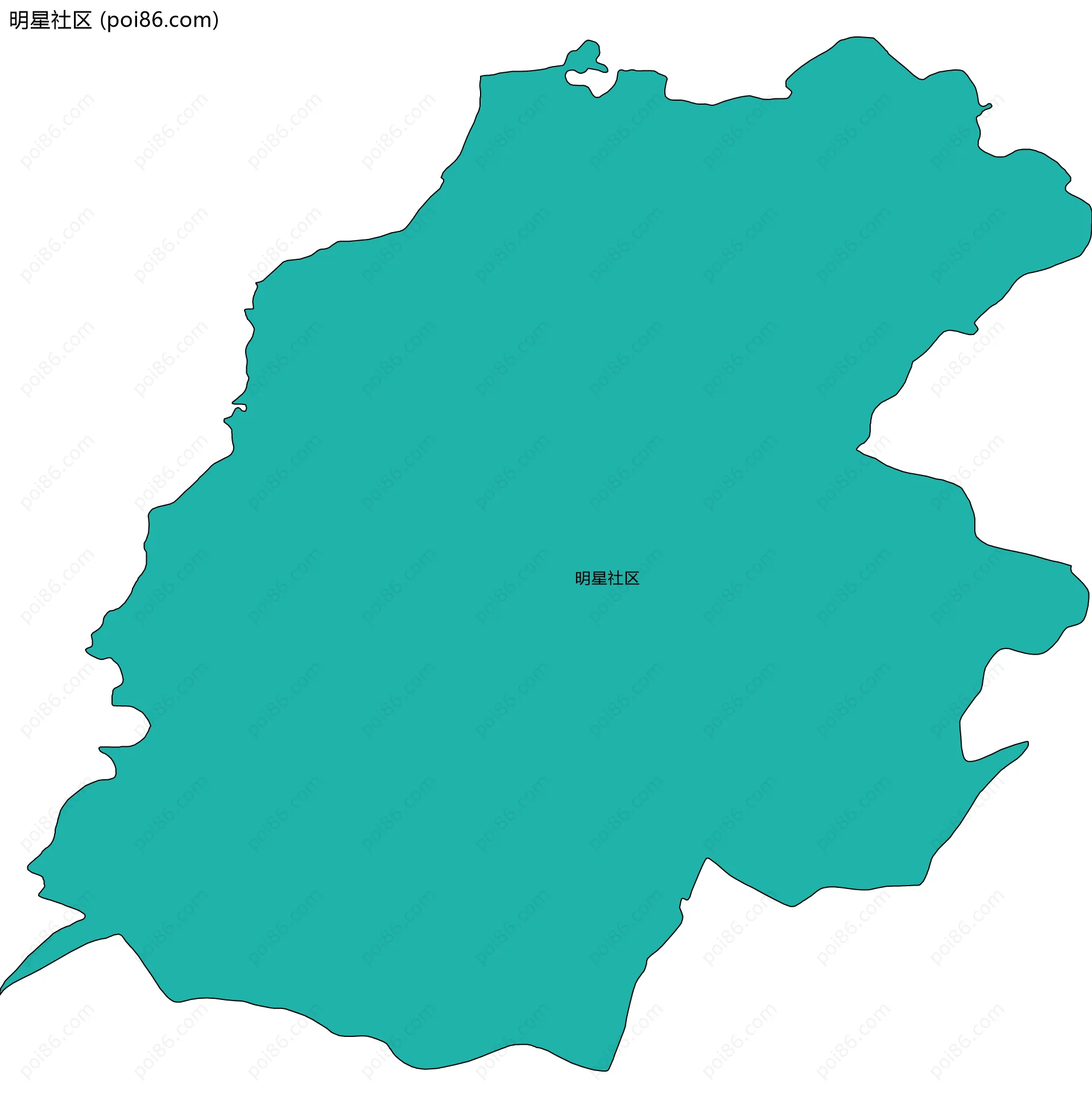 明星社区边界地图