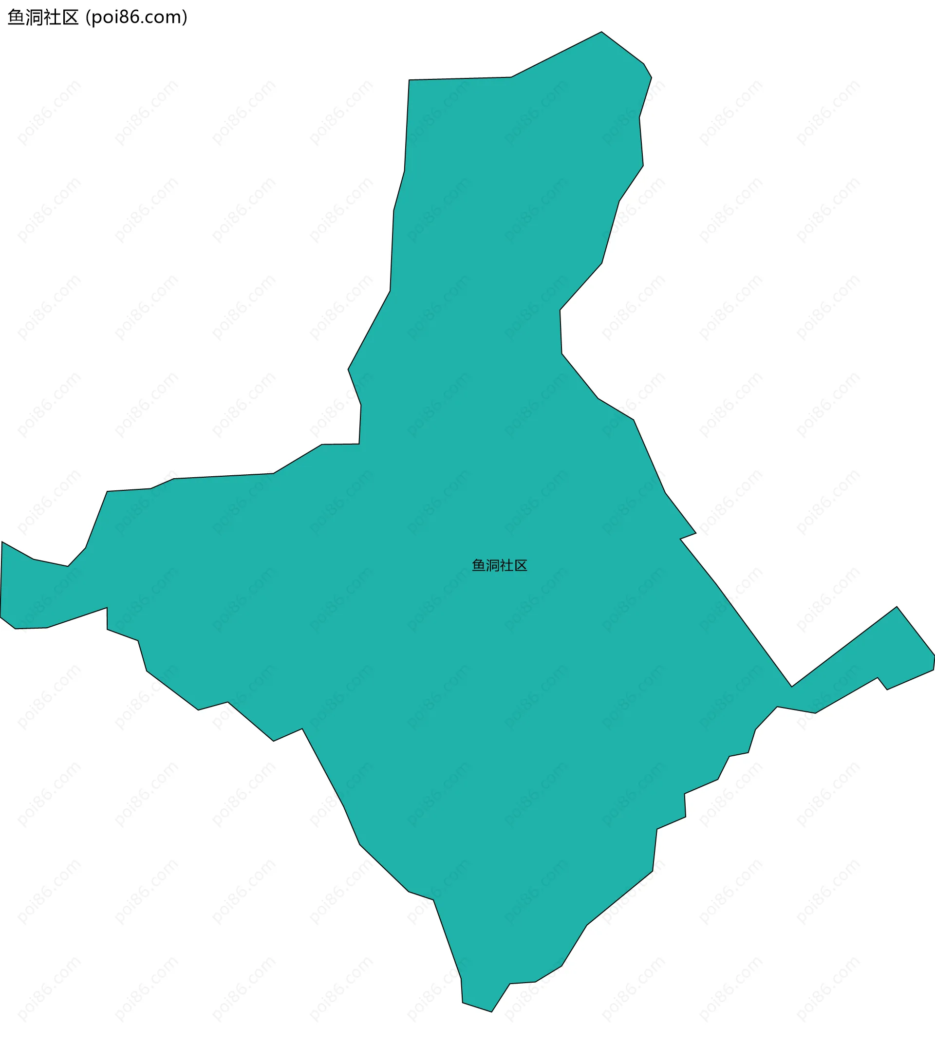 鱼洞社区边界地图