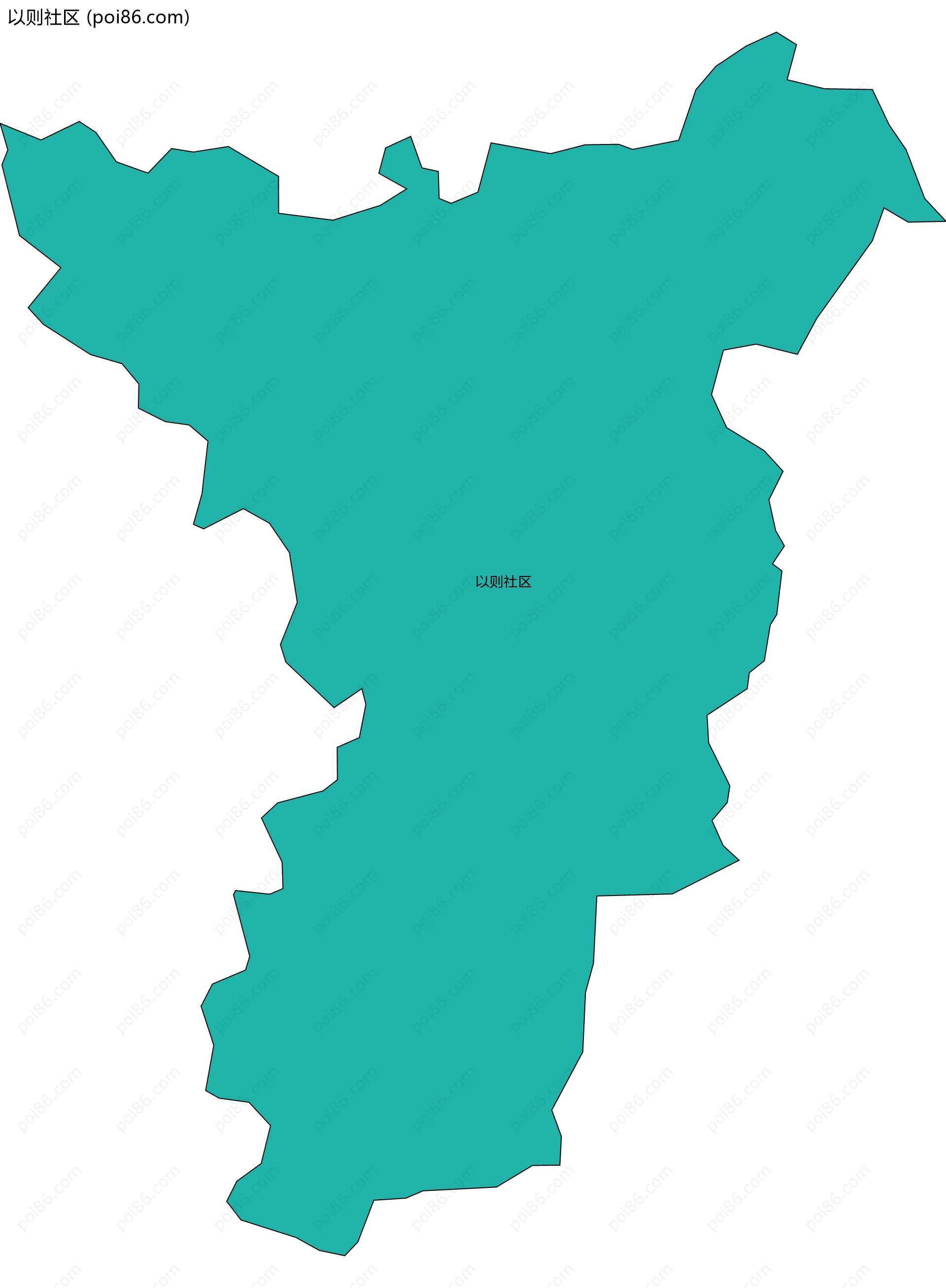 以则社区边界地图