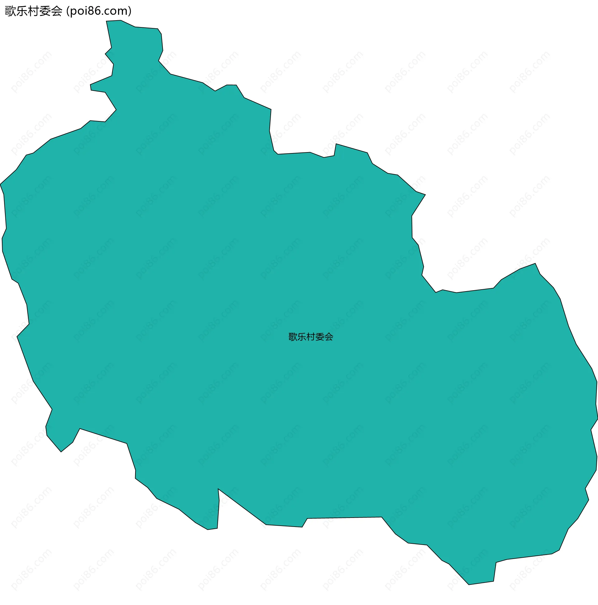 歌乐村委会边界地图