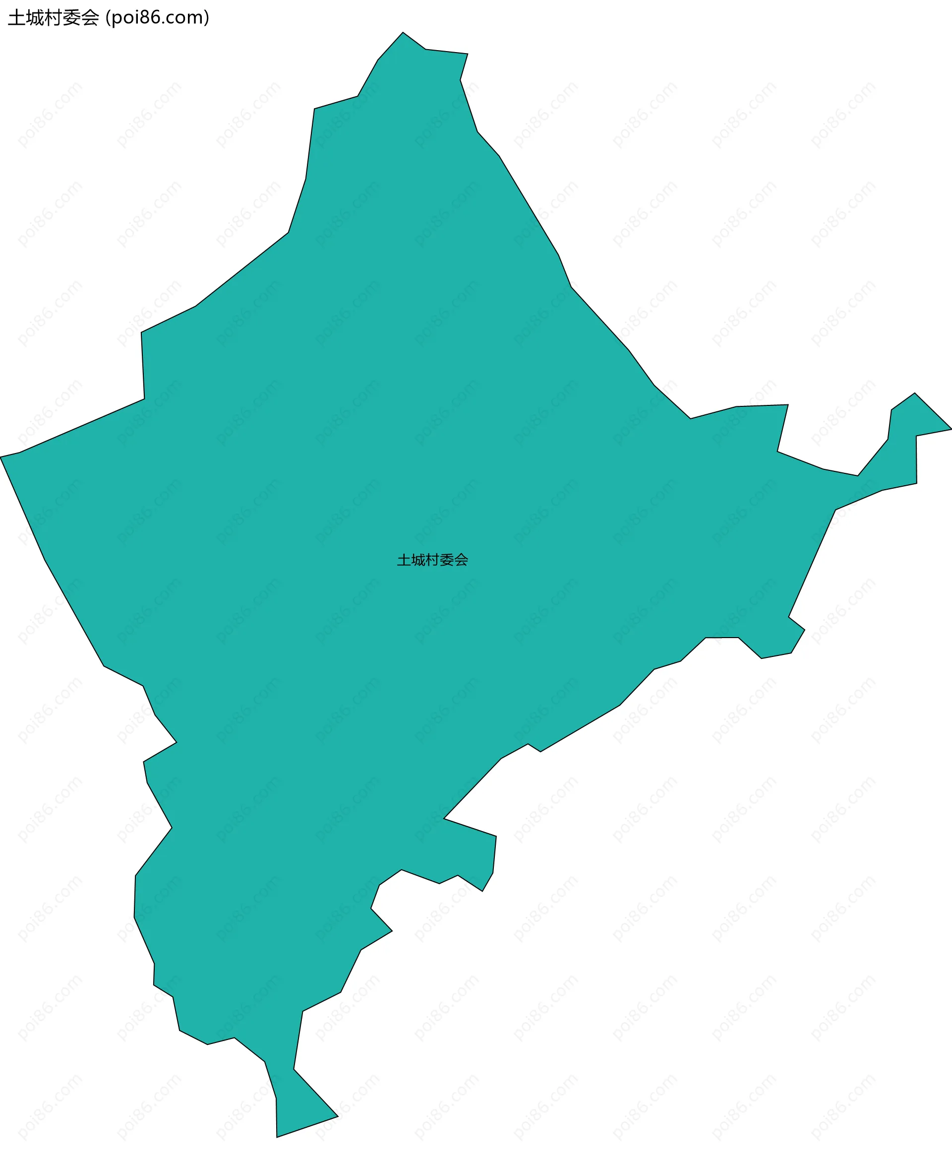 土城村委会边界地图