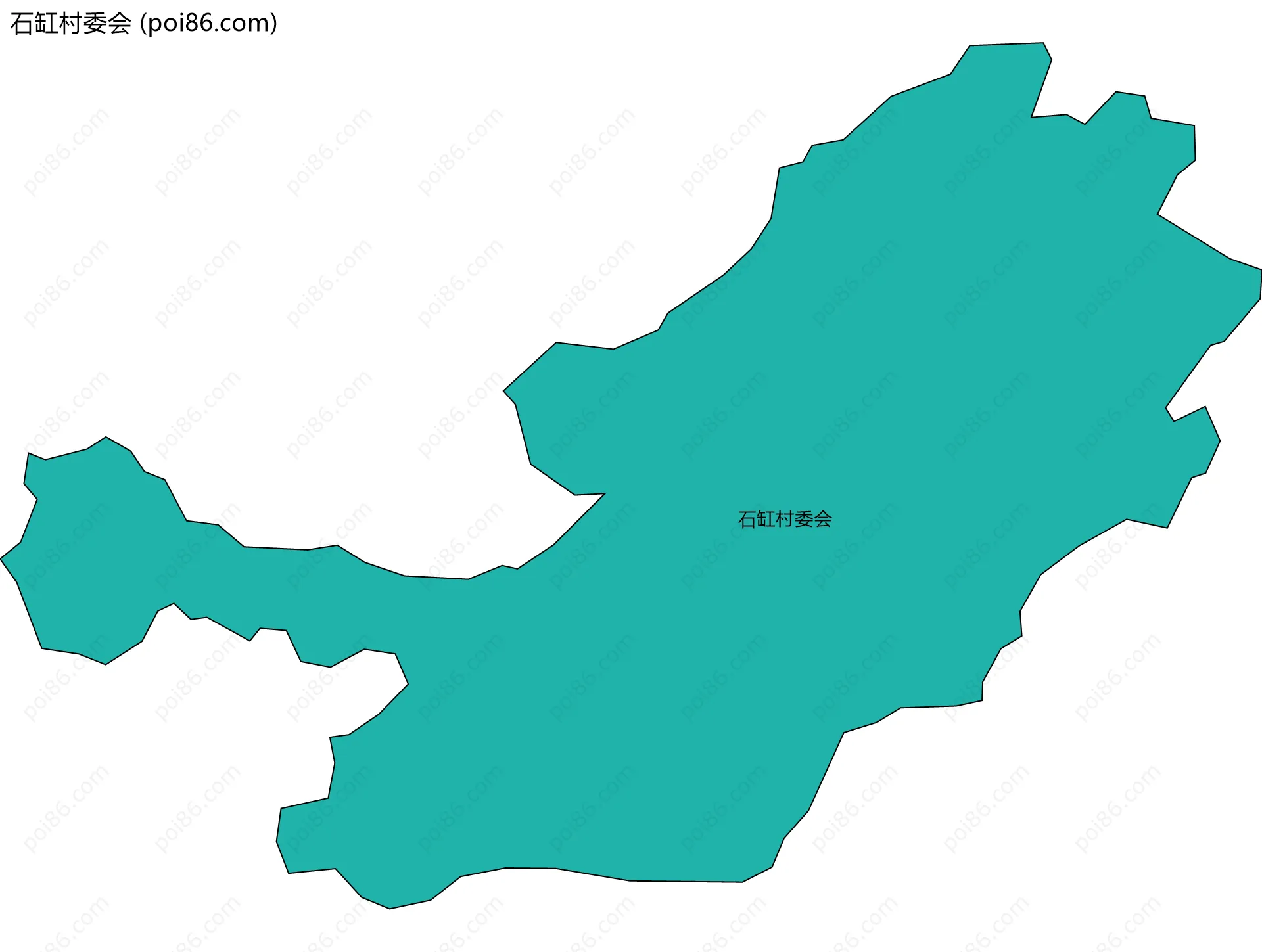 石缸村委会边界地图