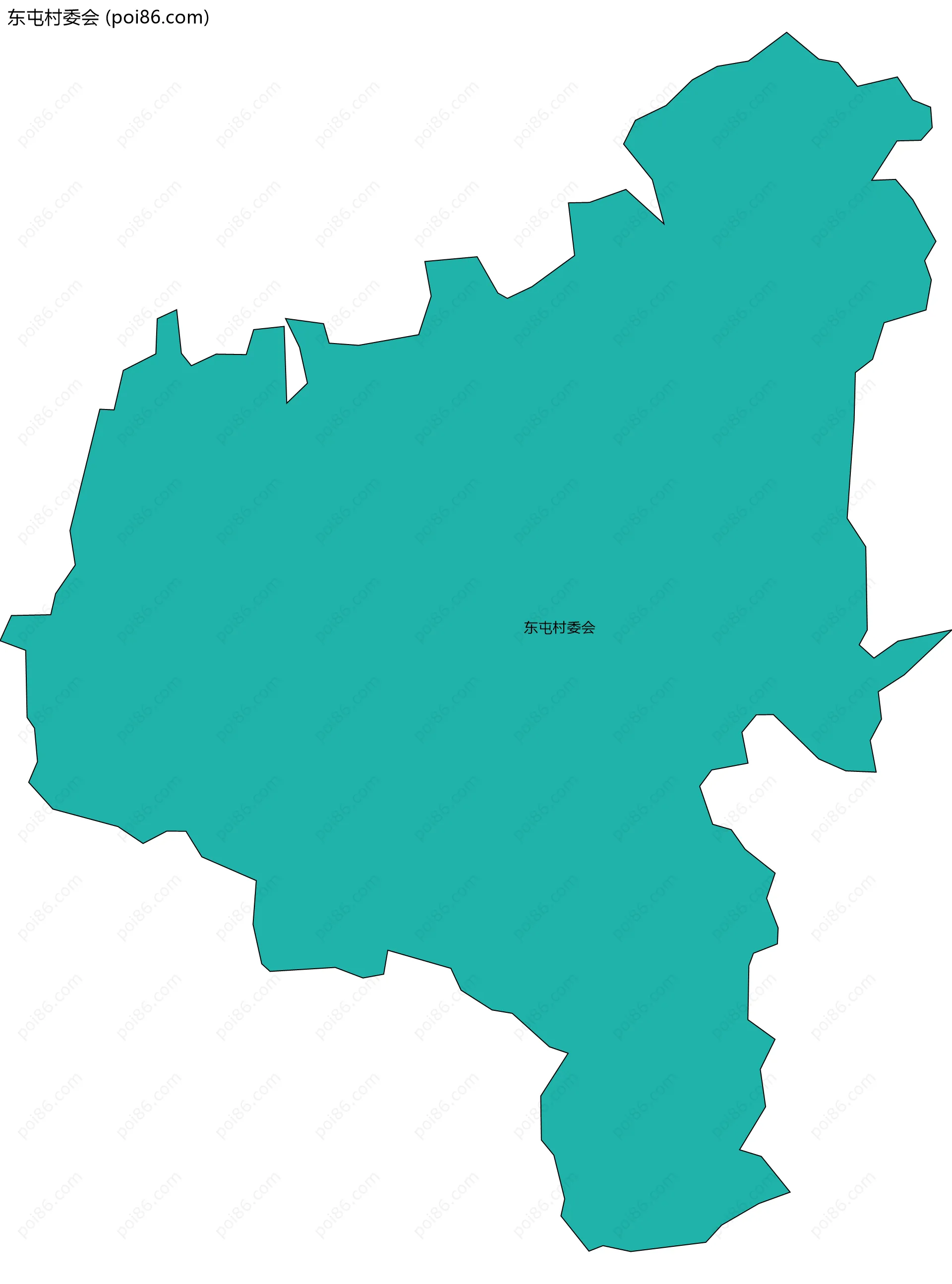 东屯村委会边界地图