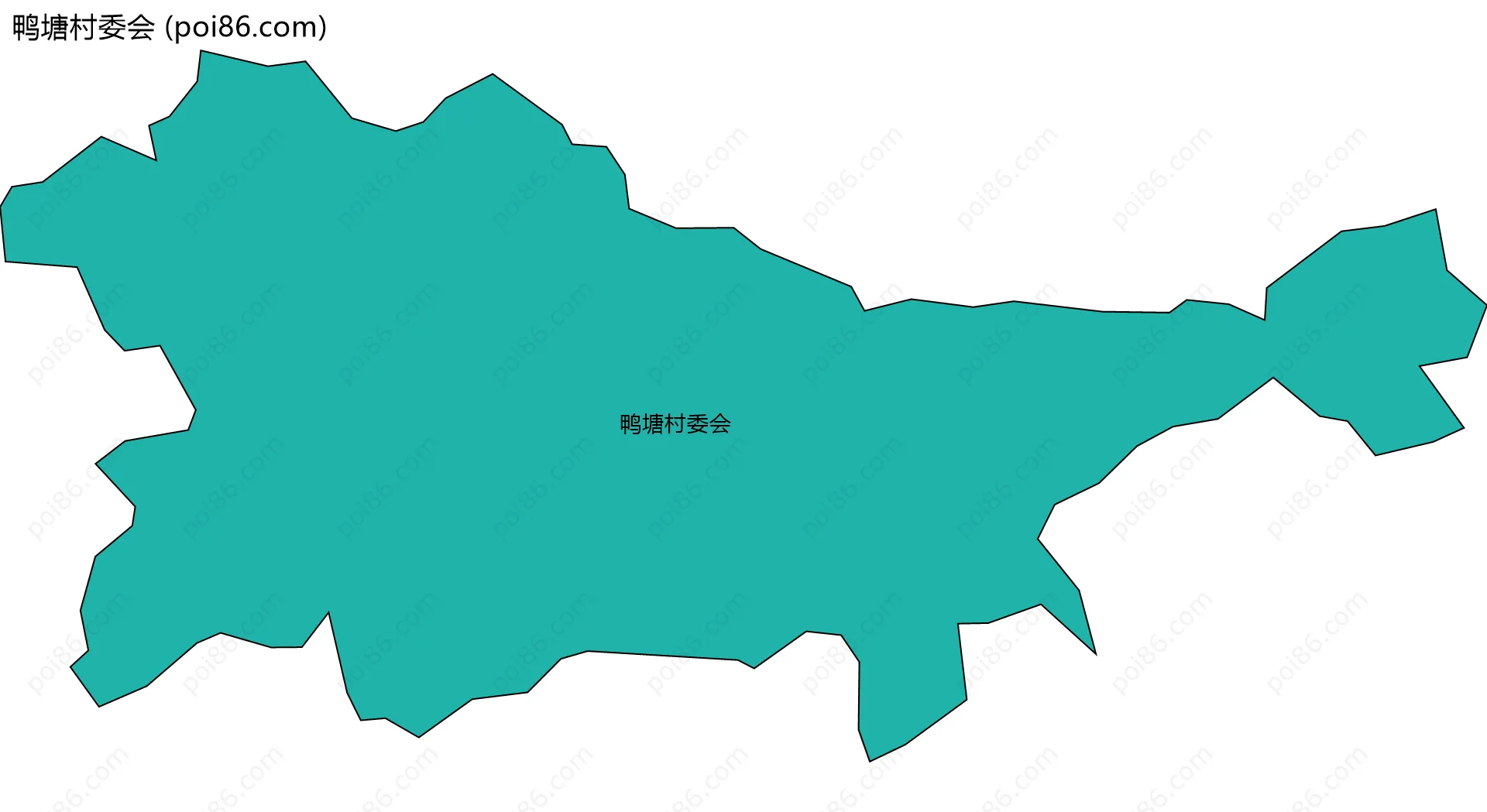 鸭塘村委会边界地图