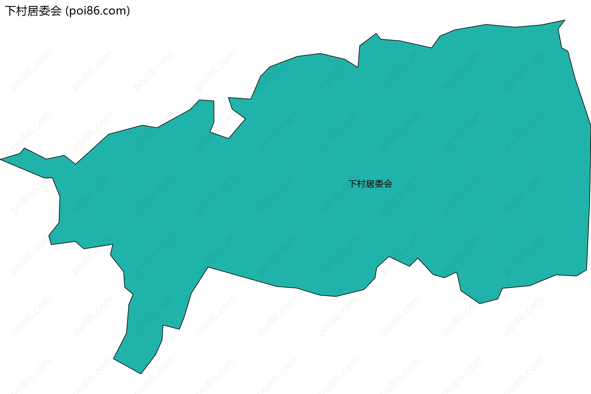 下村居委会边界地图