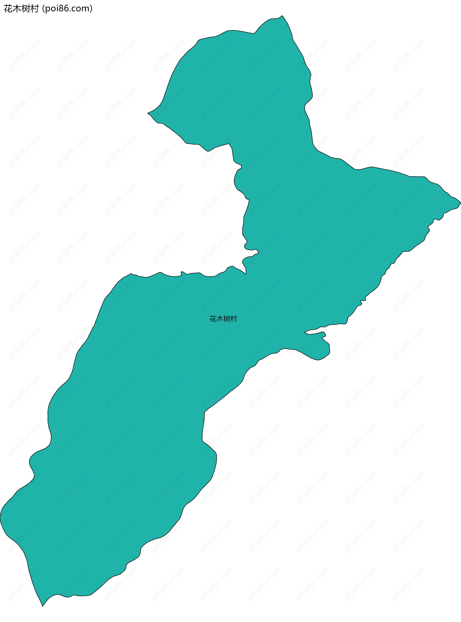 花木树村边界地图