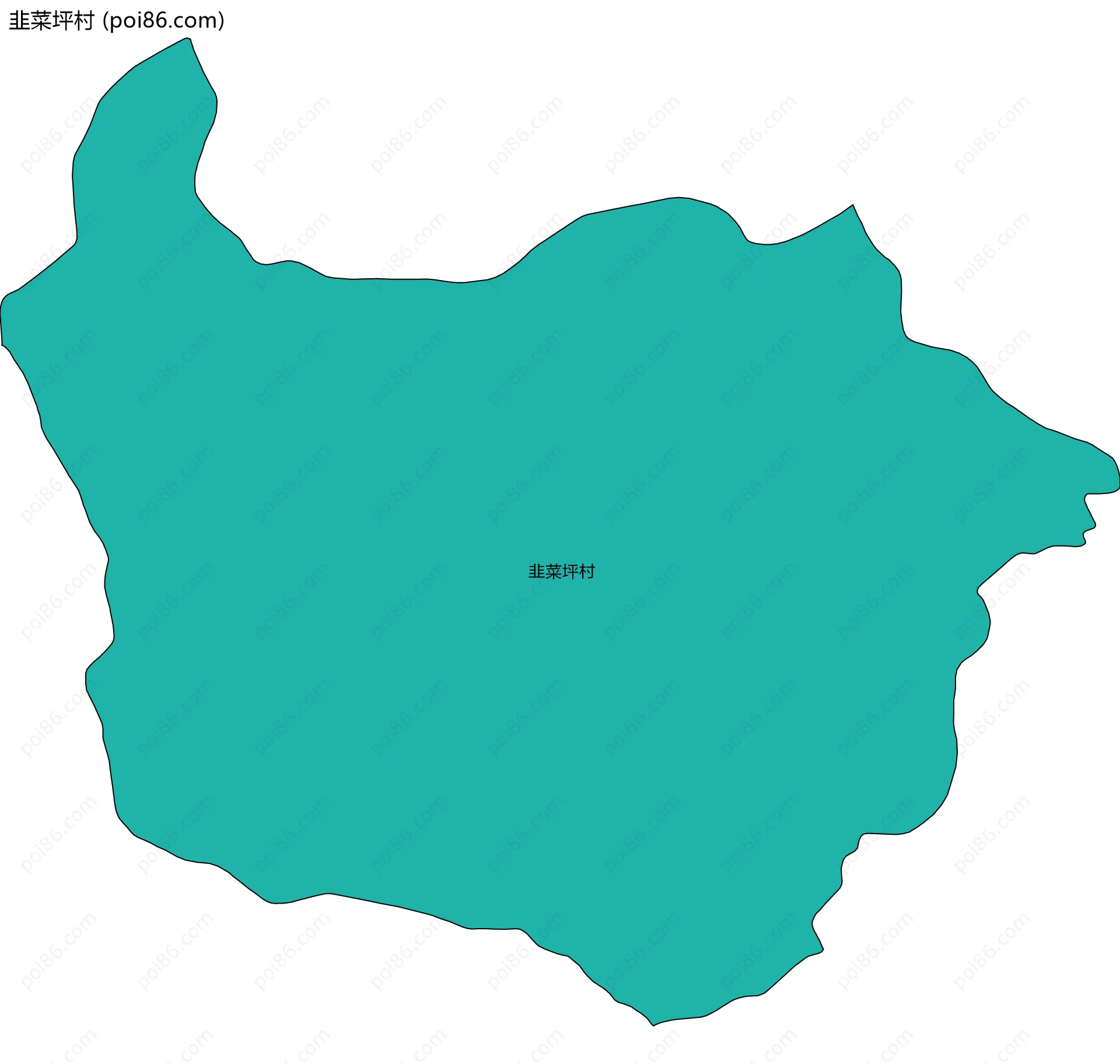 韭菜坪村边界地图