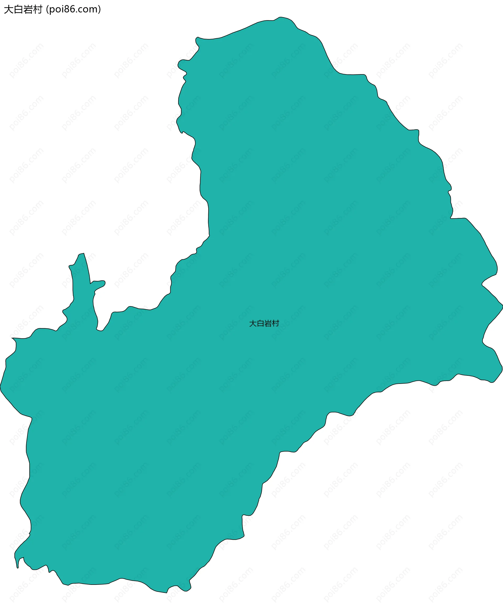 大白岩村边界地图