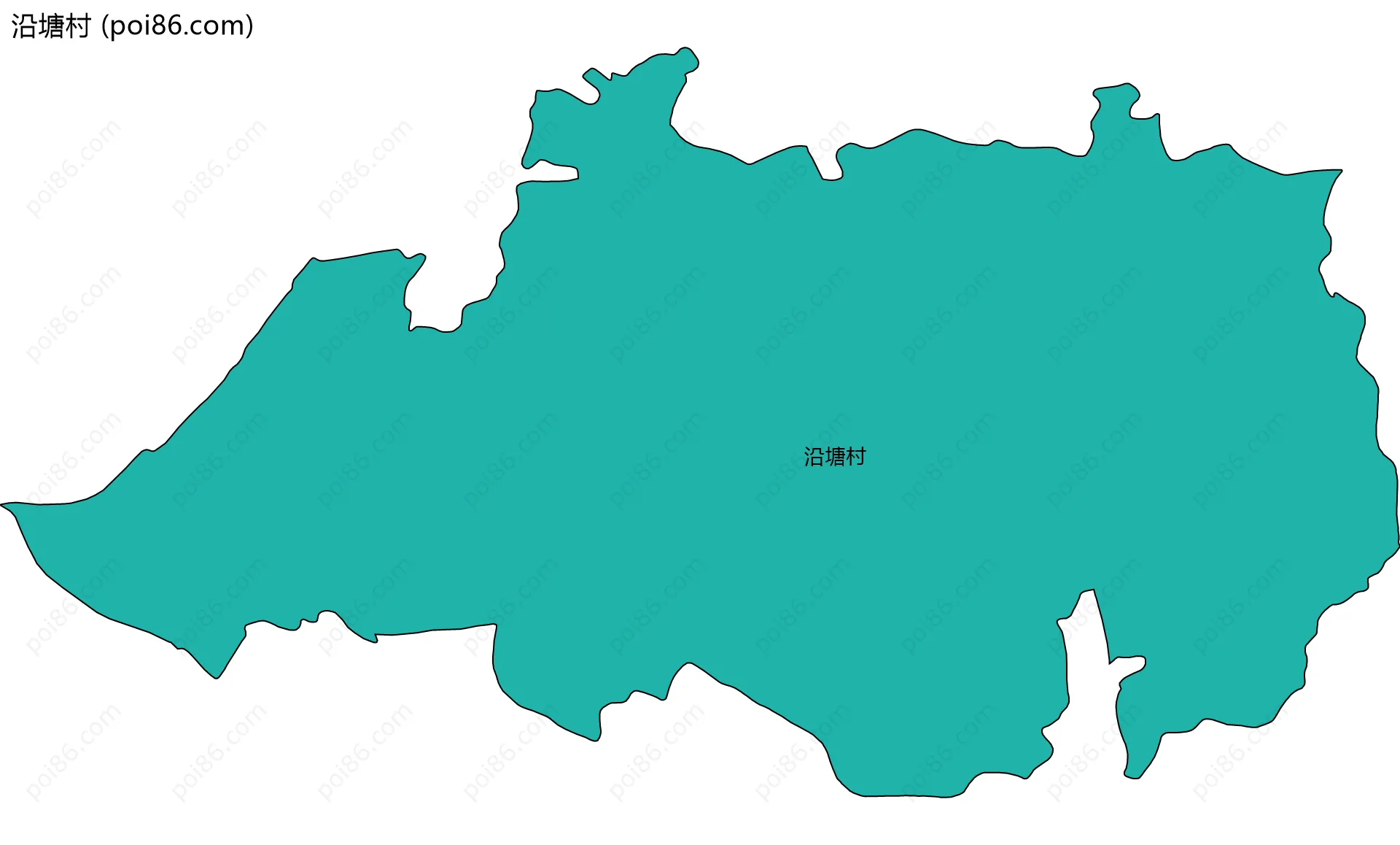 沿塘村边界地图