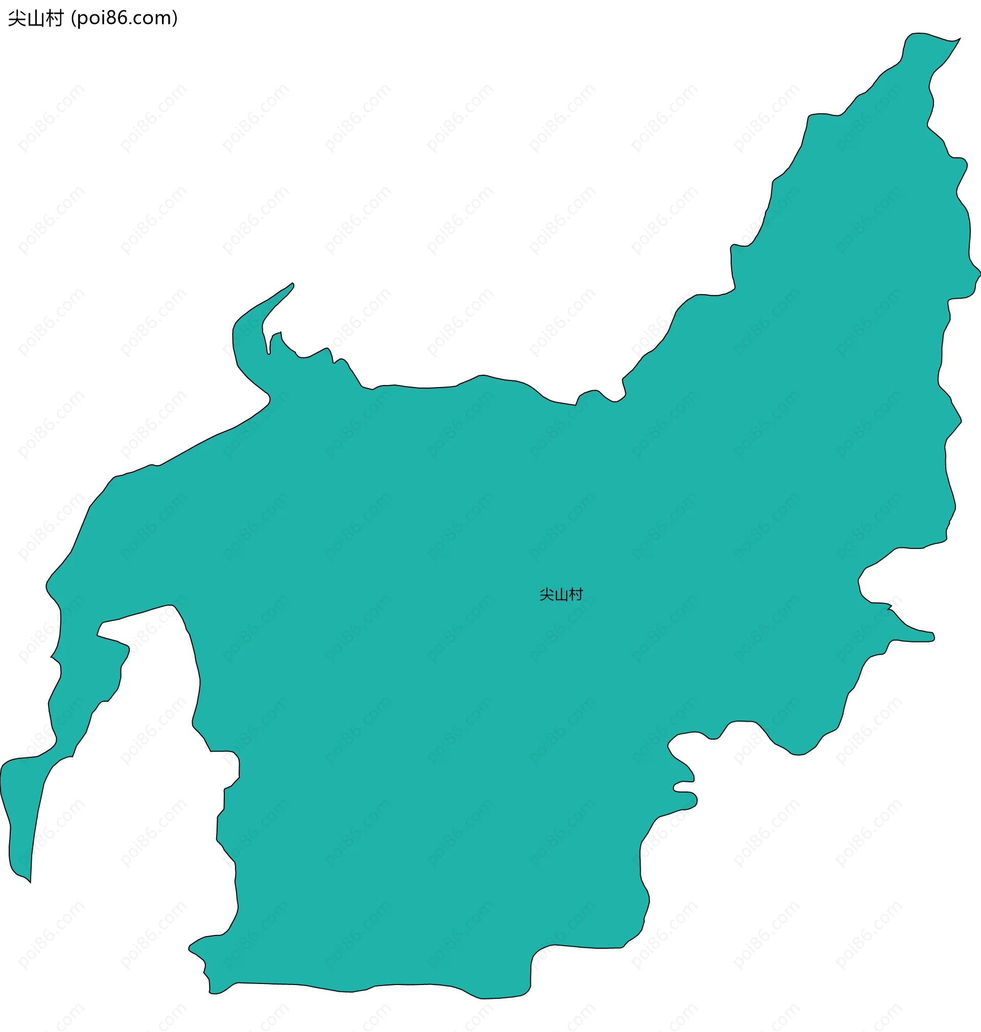 尖山村边界地图