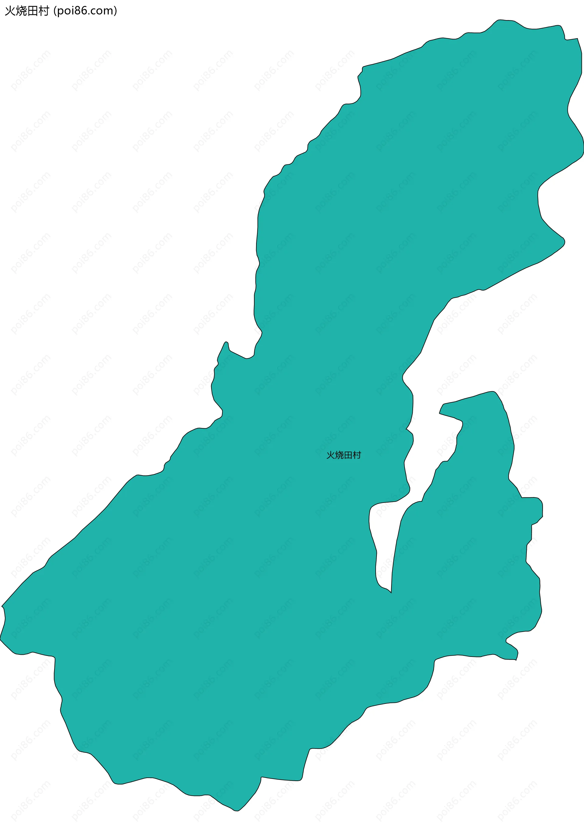 火烧田村边界地图