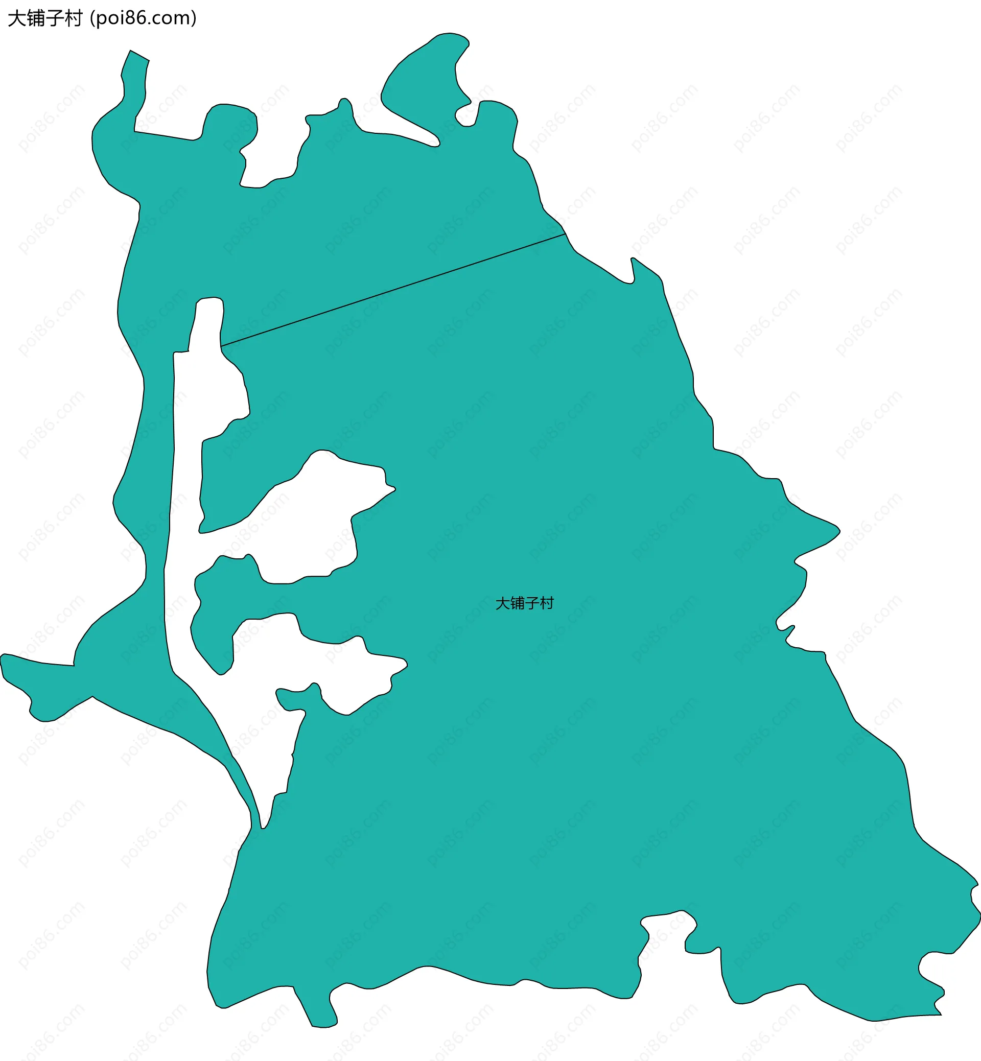 大铺子村边界地图