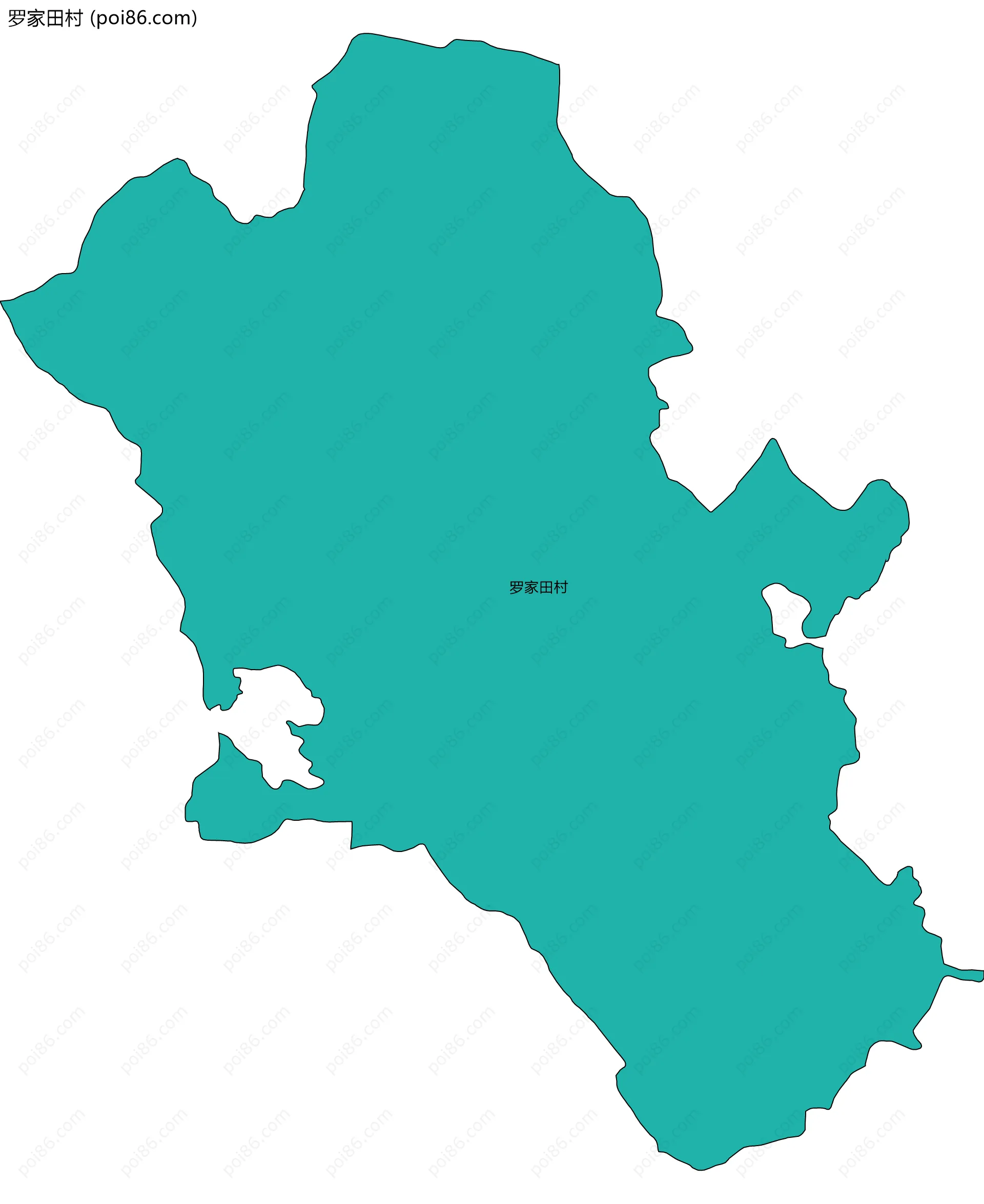 罗家田村边界地图