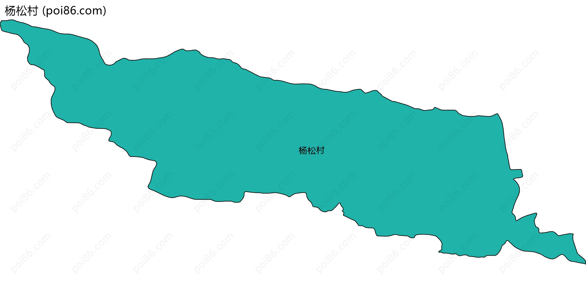 杨松村边界地图