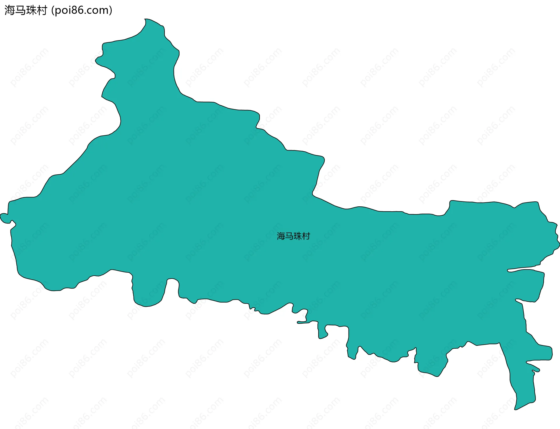 海马珠村边界地图