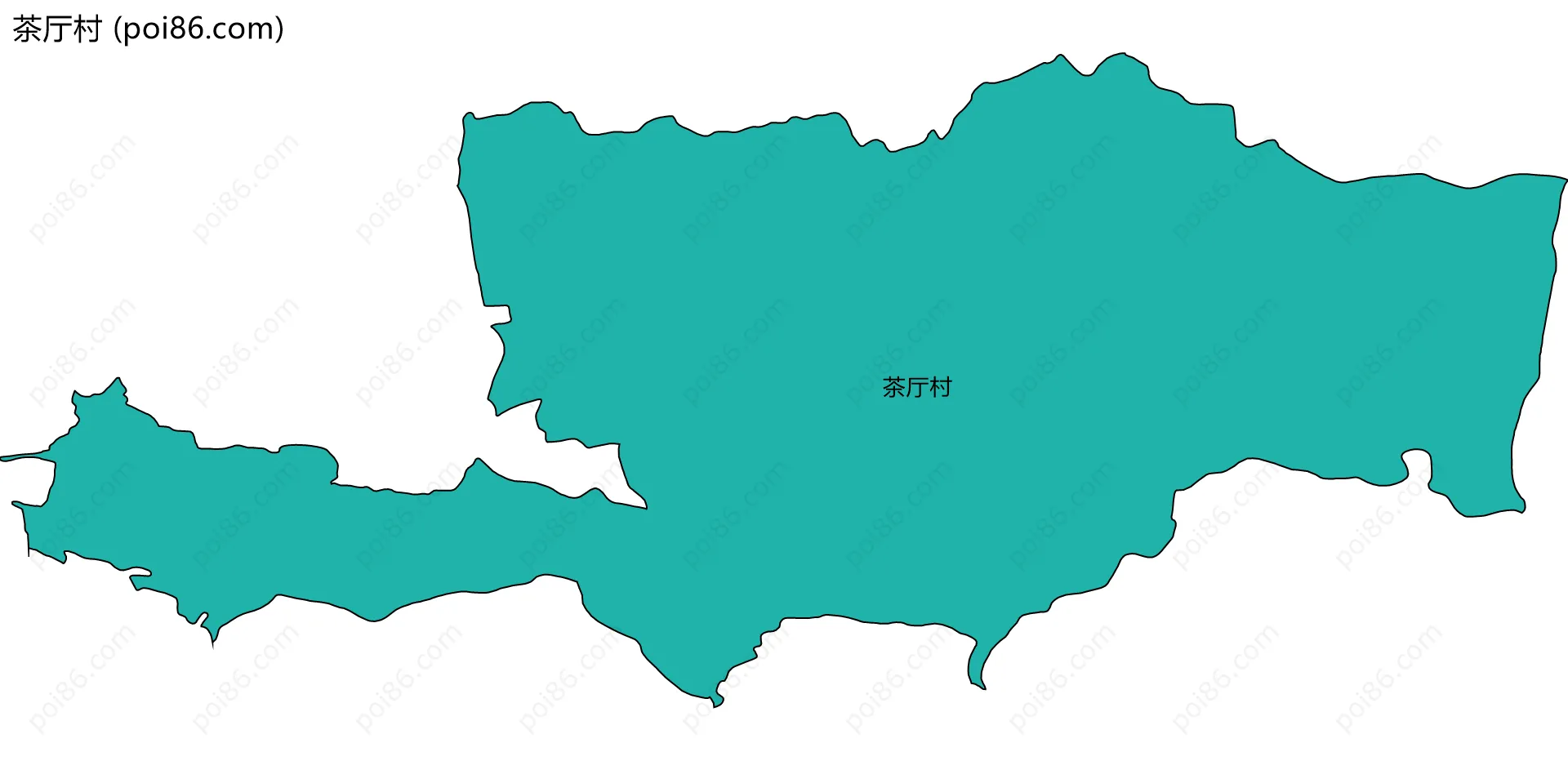 茶厅村边界地图