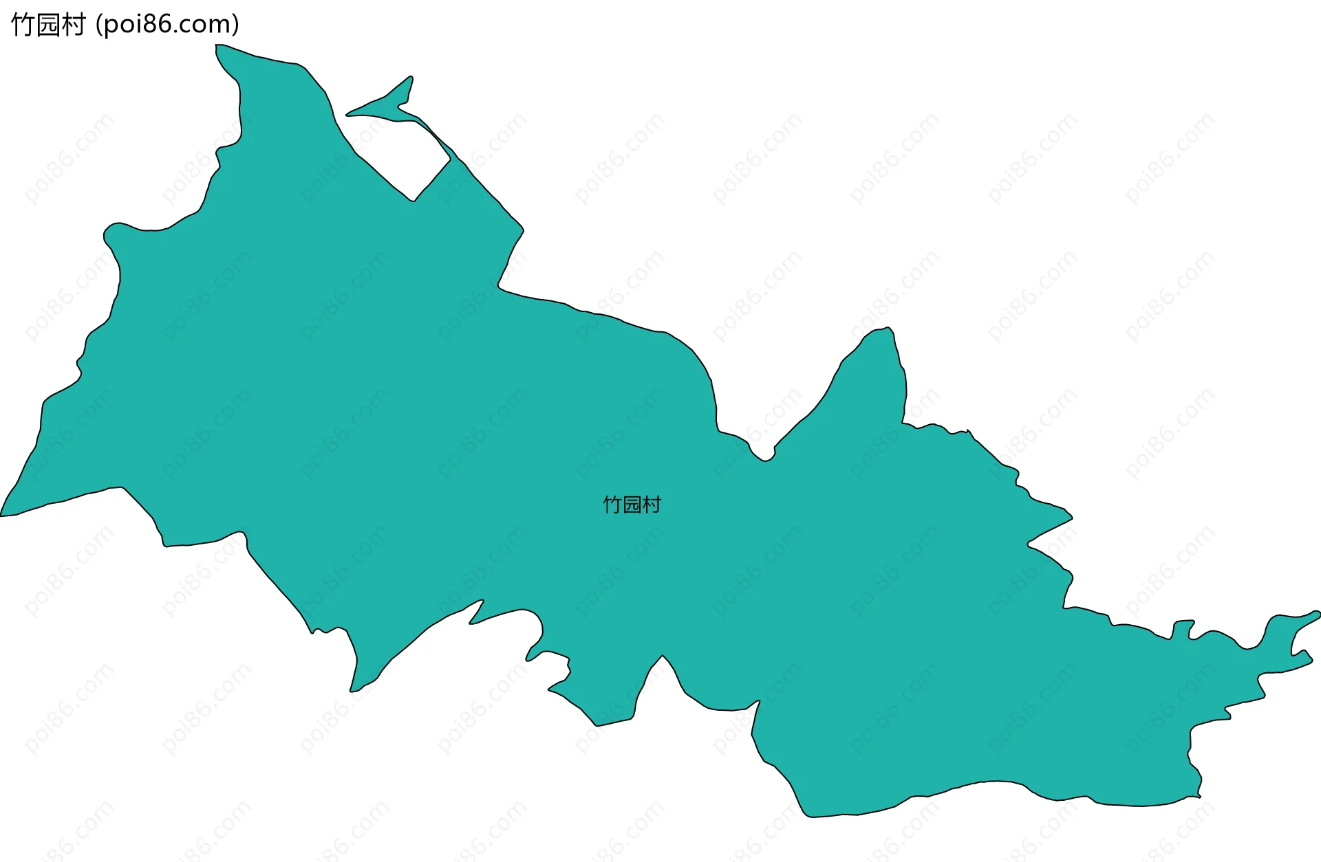竹园村边界地图