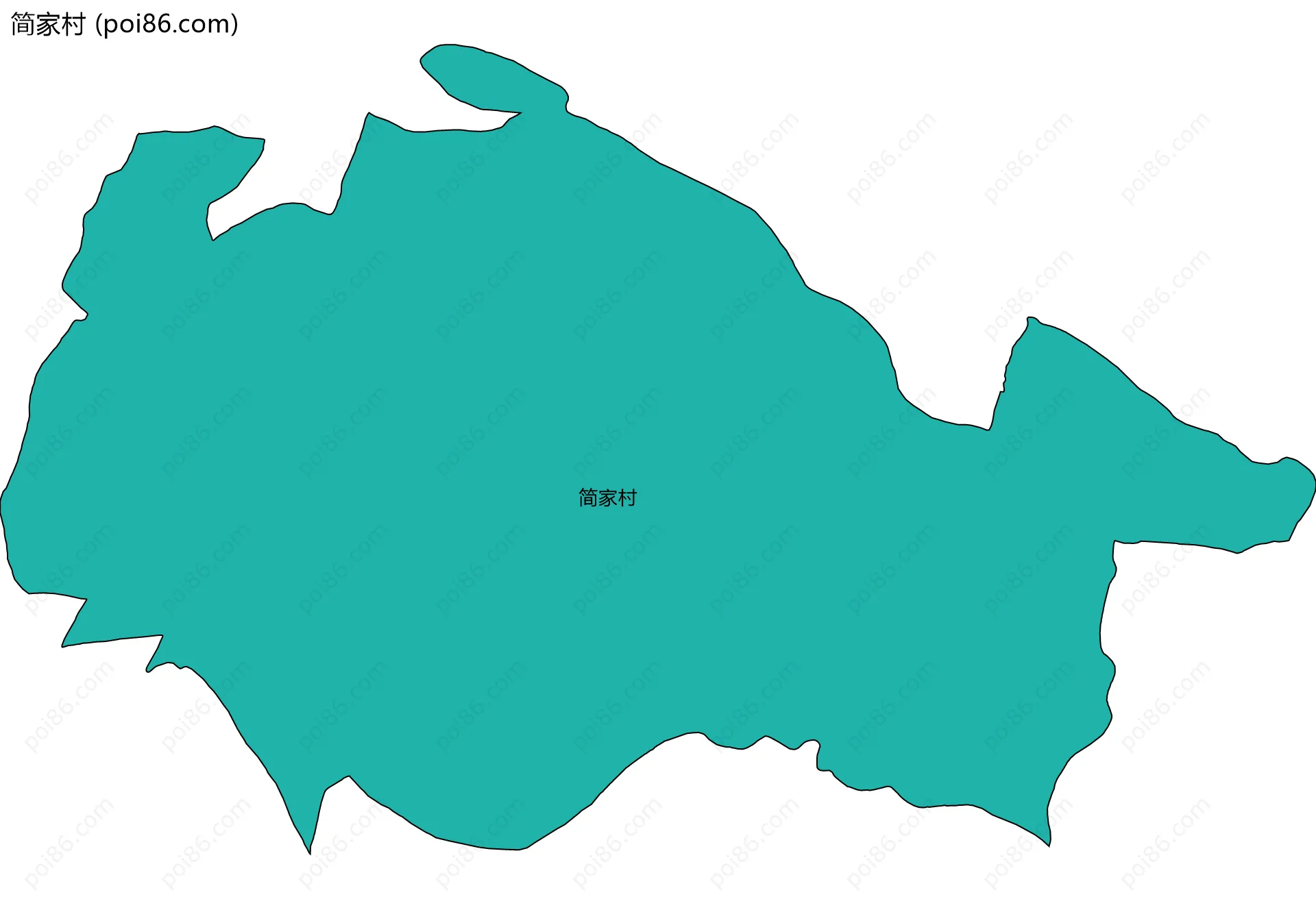 简家村边界地图