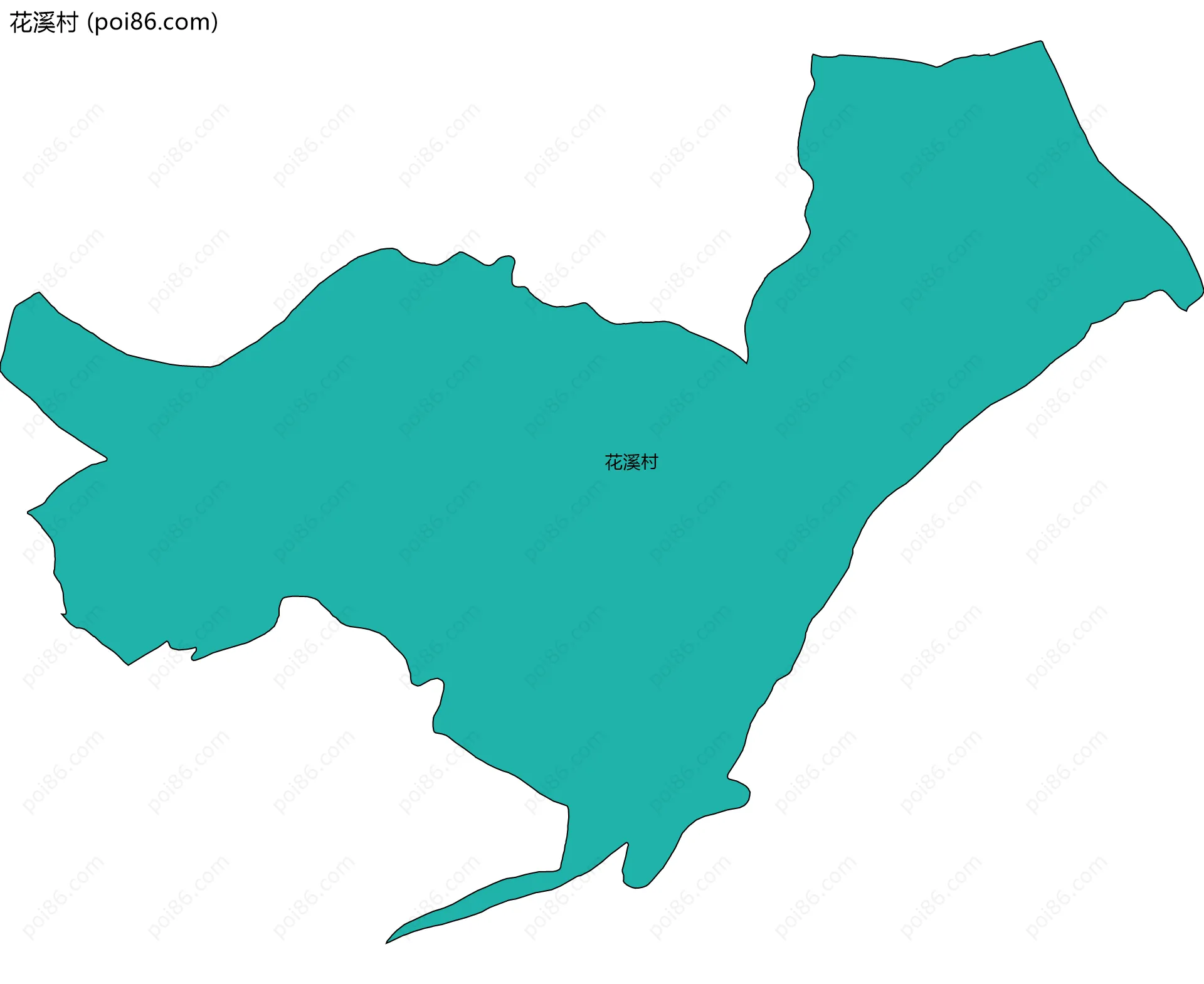 花溪村边界地图
