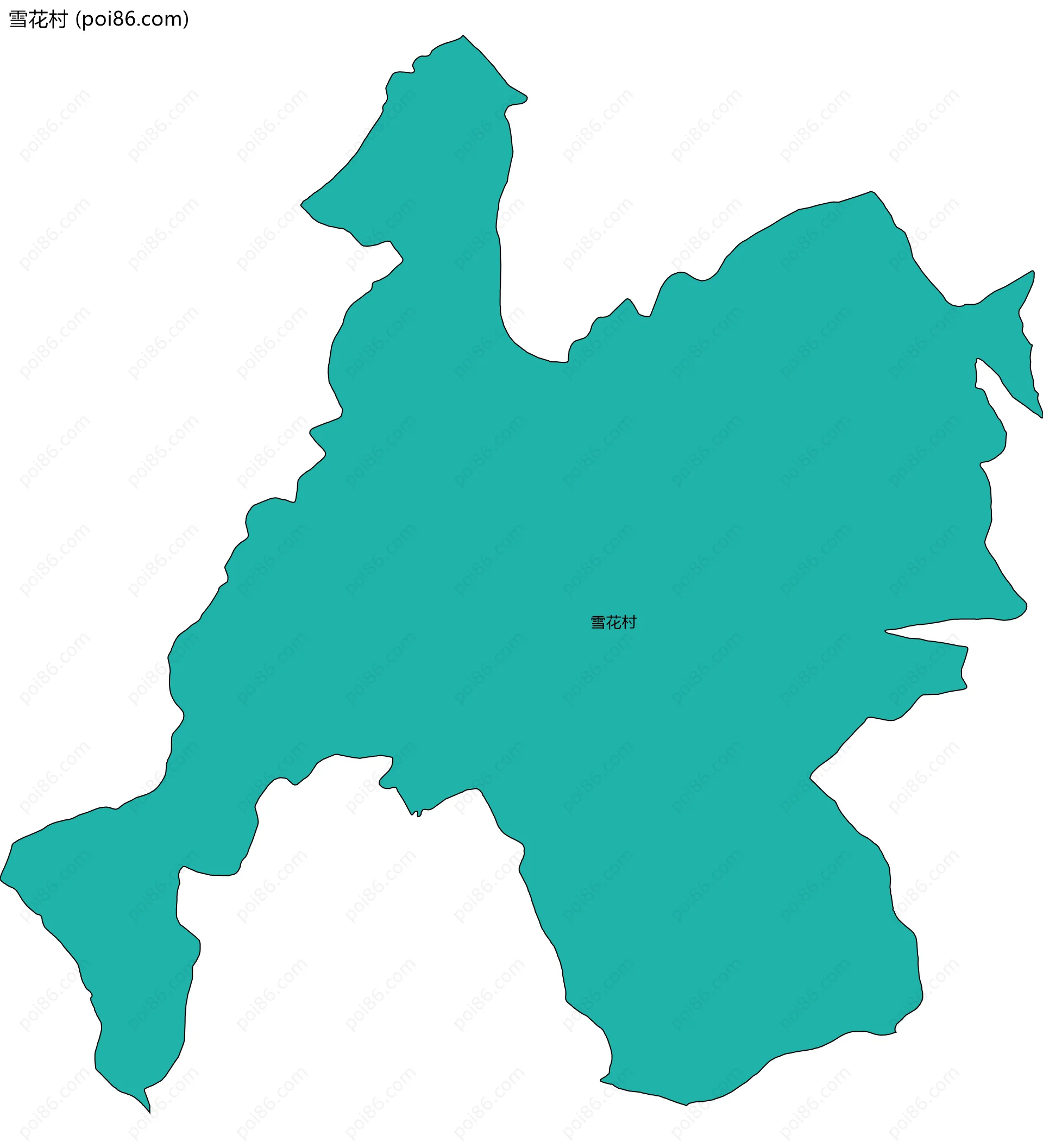雪花村边界地图