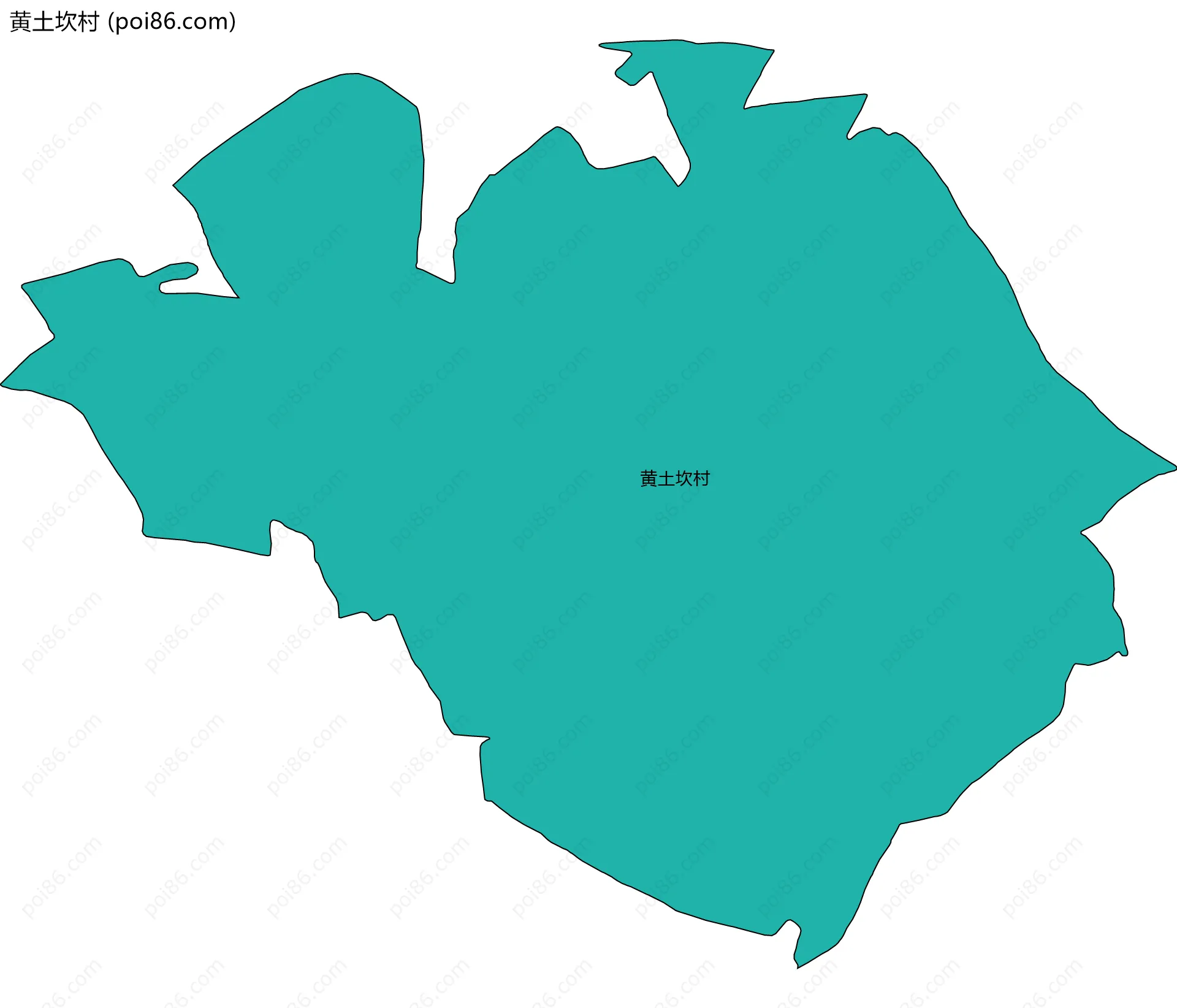 黄土坎村边界地图
