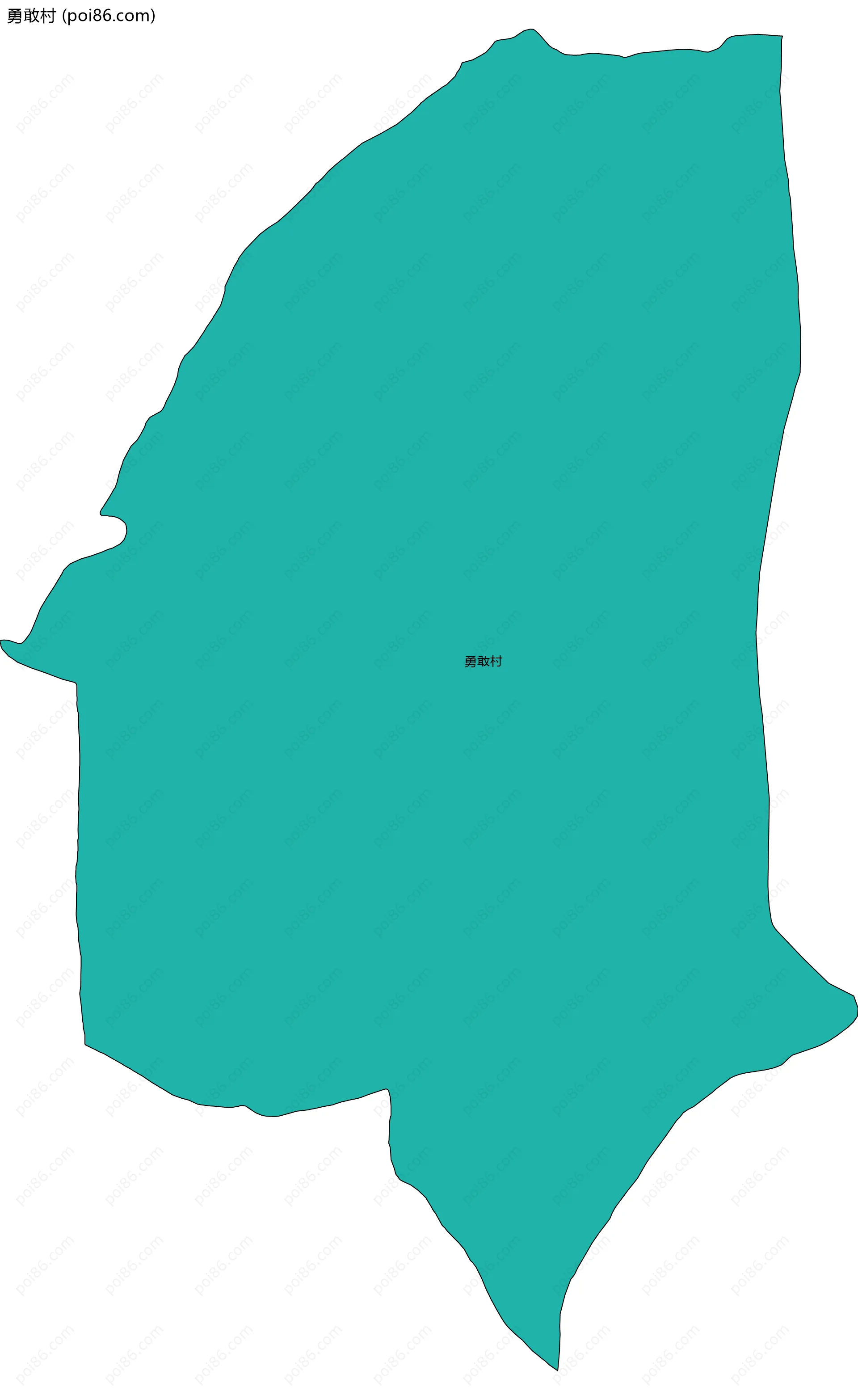 勇敢村边界地图