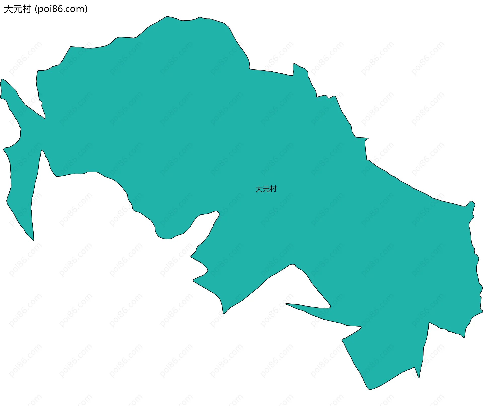 大元村边界地图
