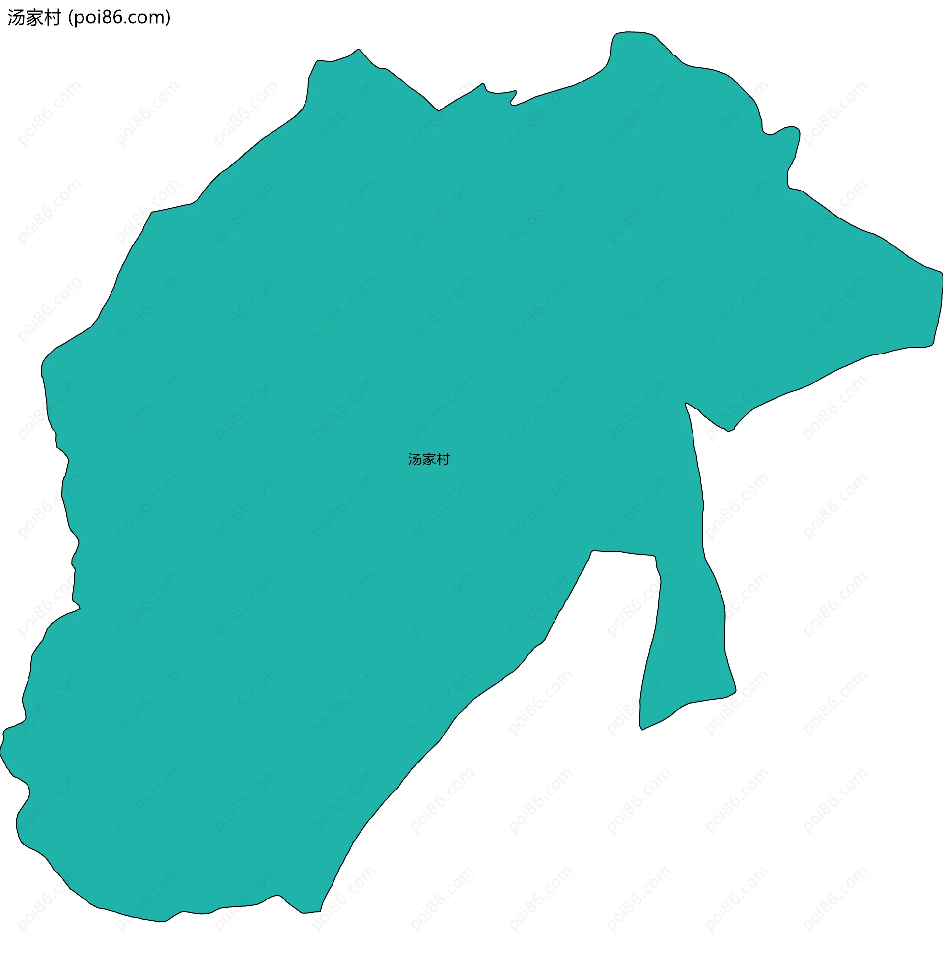 汤家村边界地图