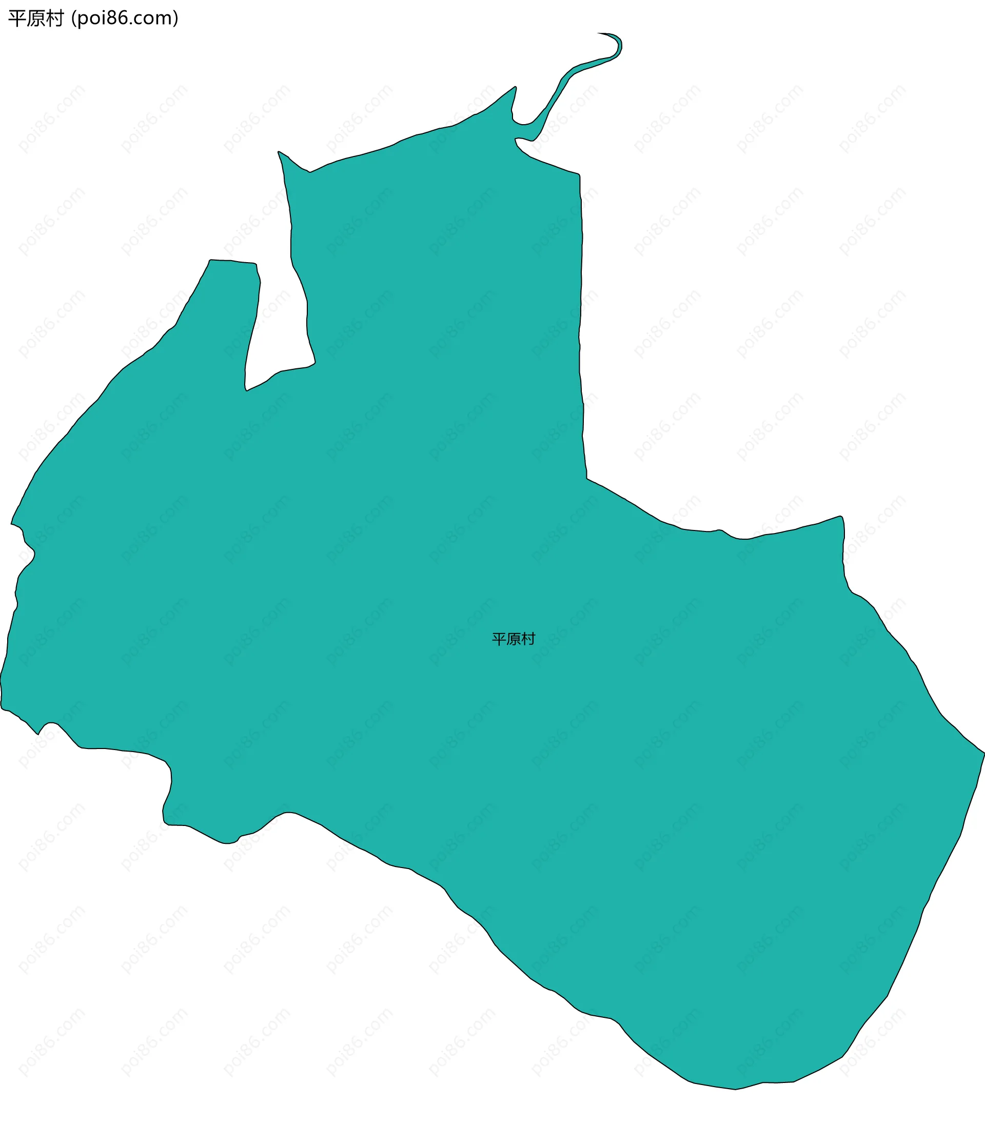 平原村边界地图