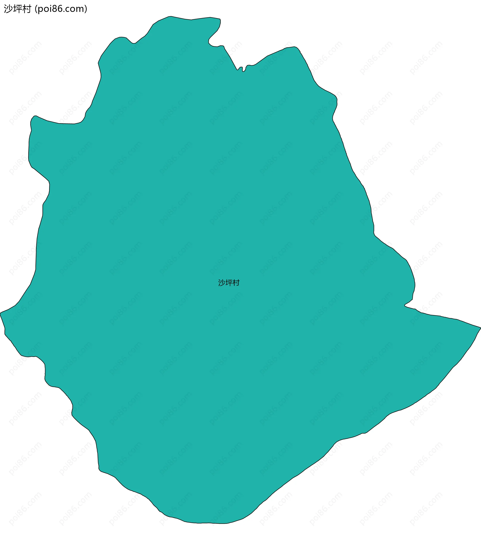 沙坪村边界地图