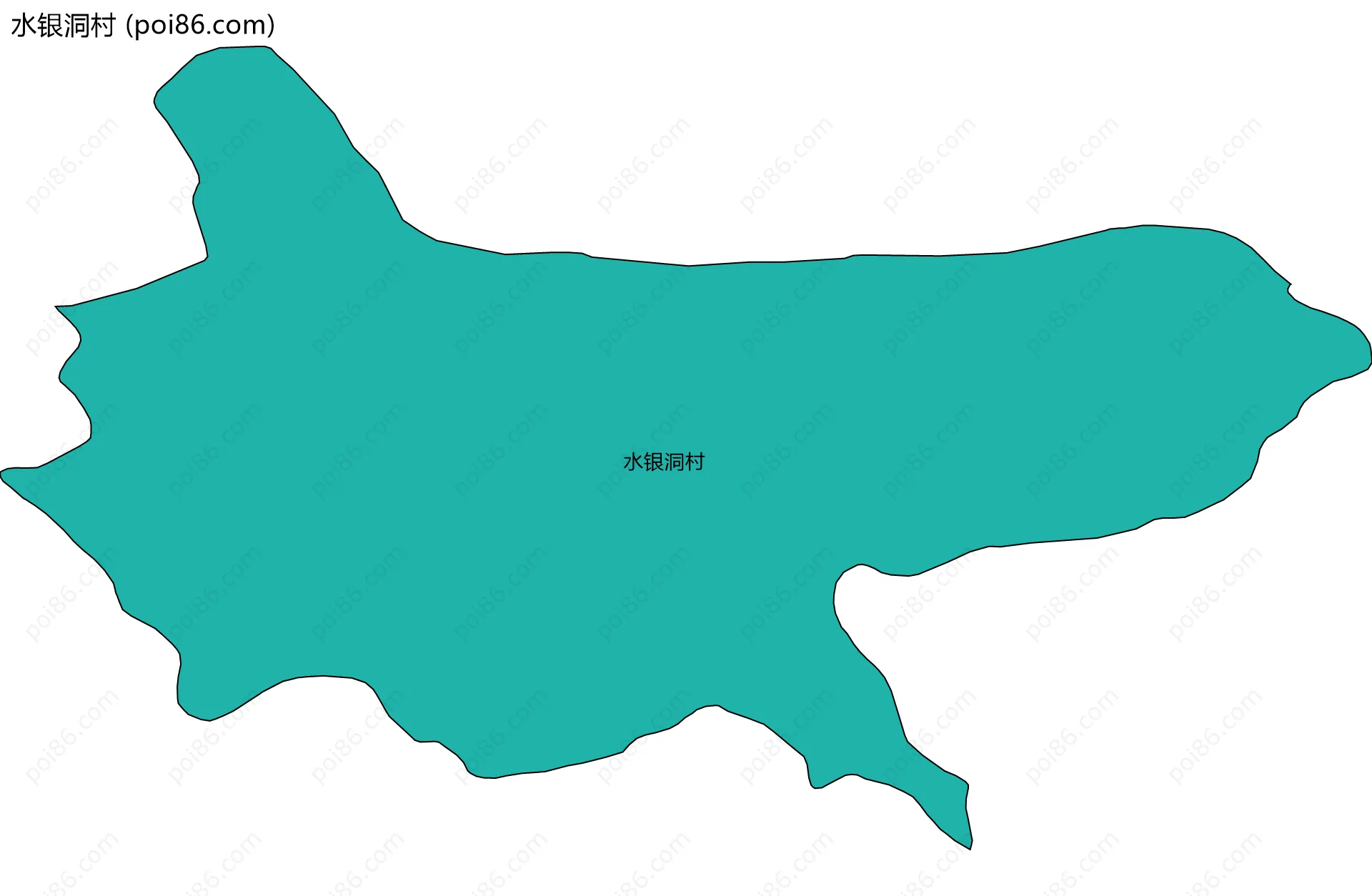 水银洞村边界地图