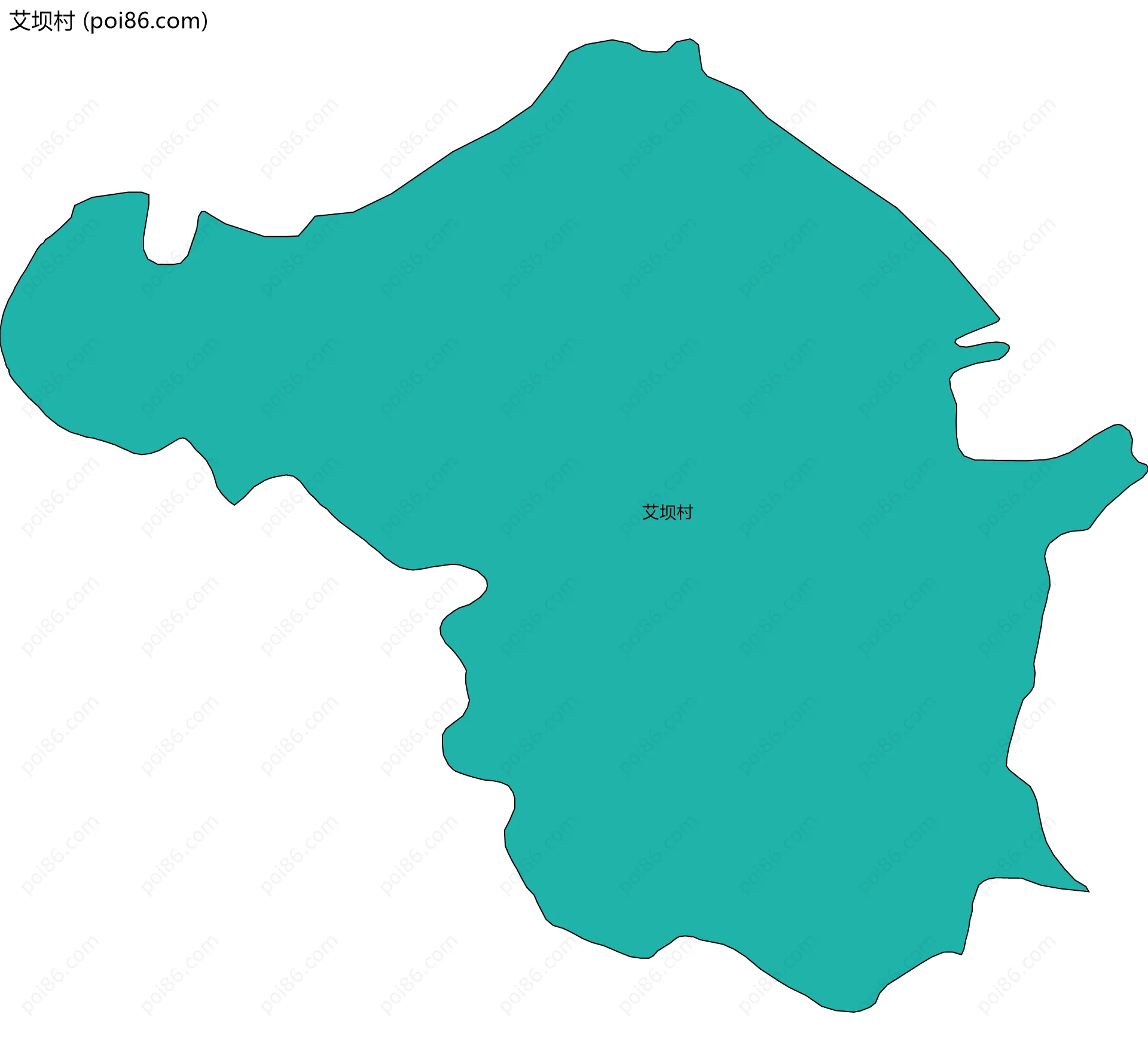 艾坝村边界地图