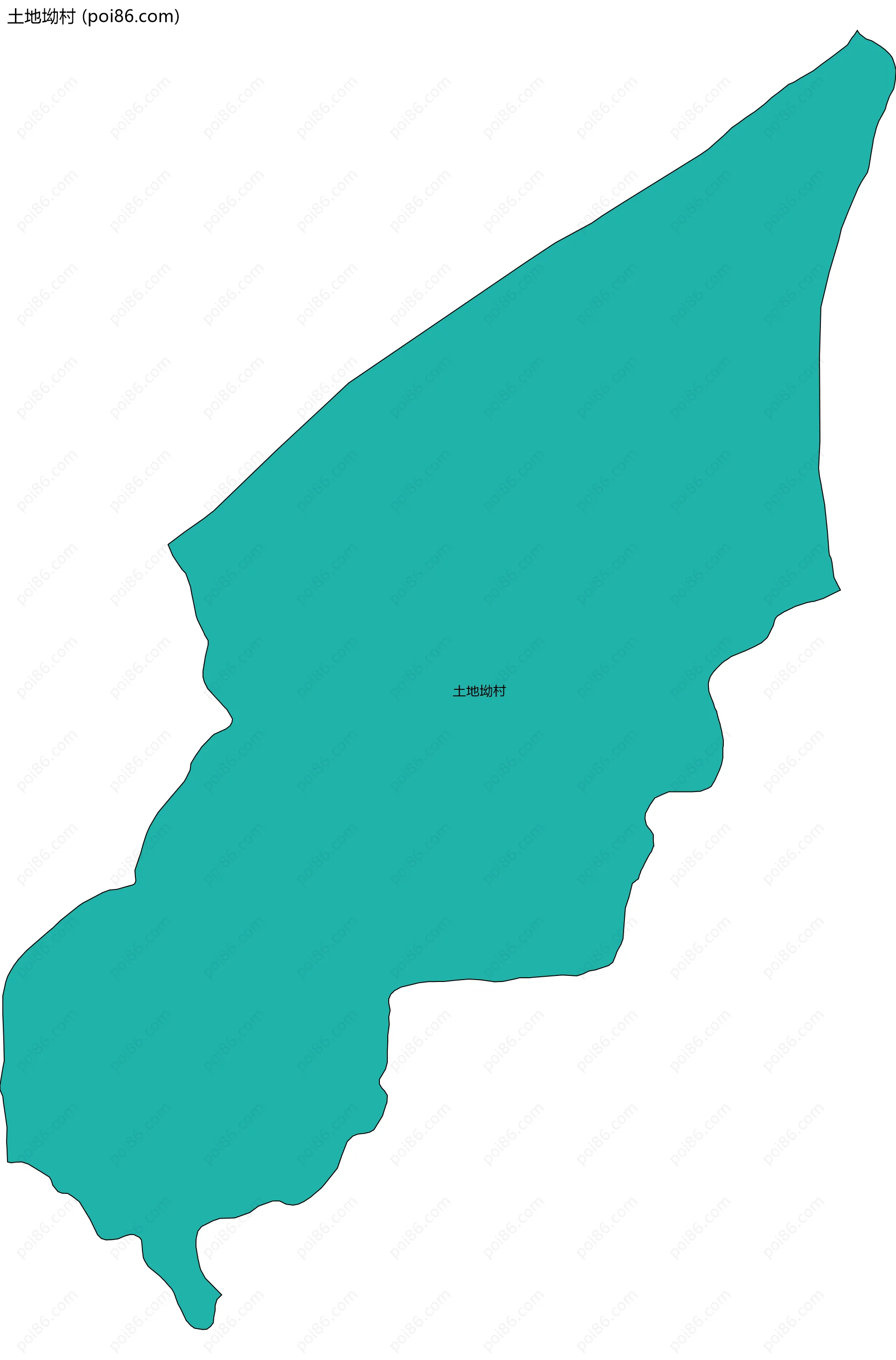 土地坳村边界地图