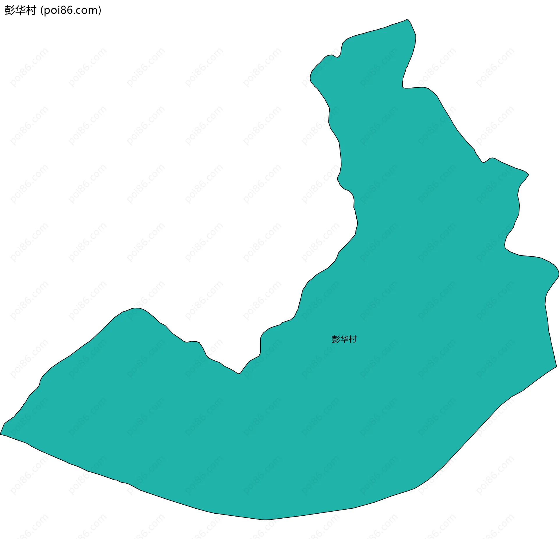 彭华村边界地图