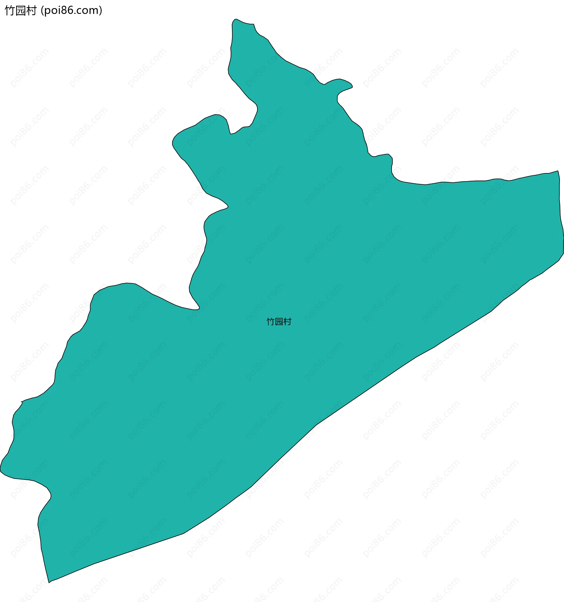 竹园村边界地图