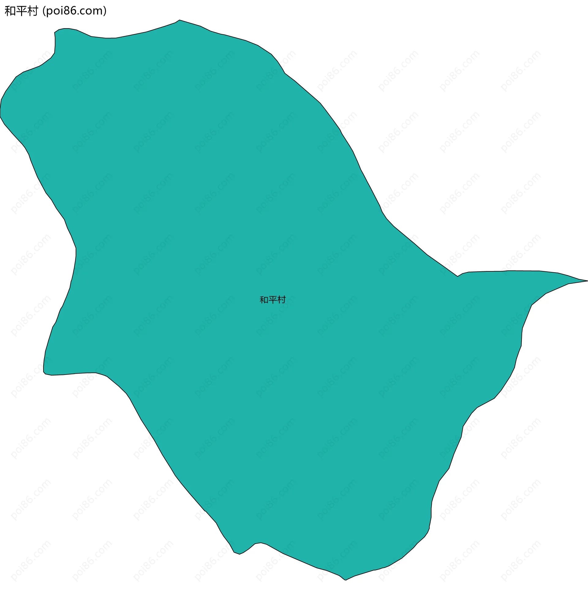 和平村边界地图