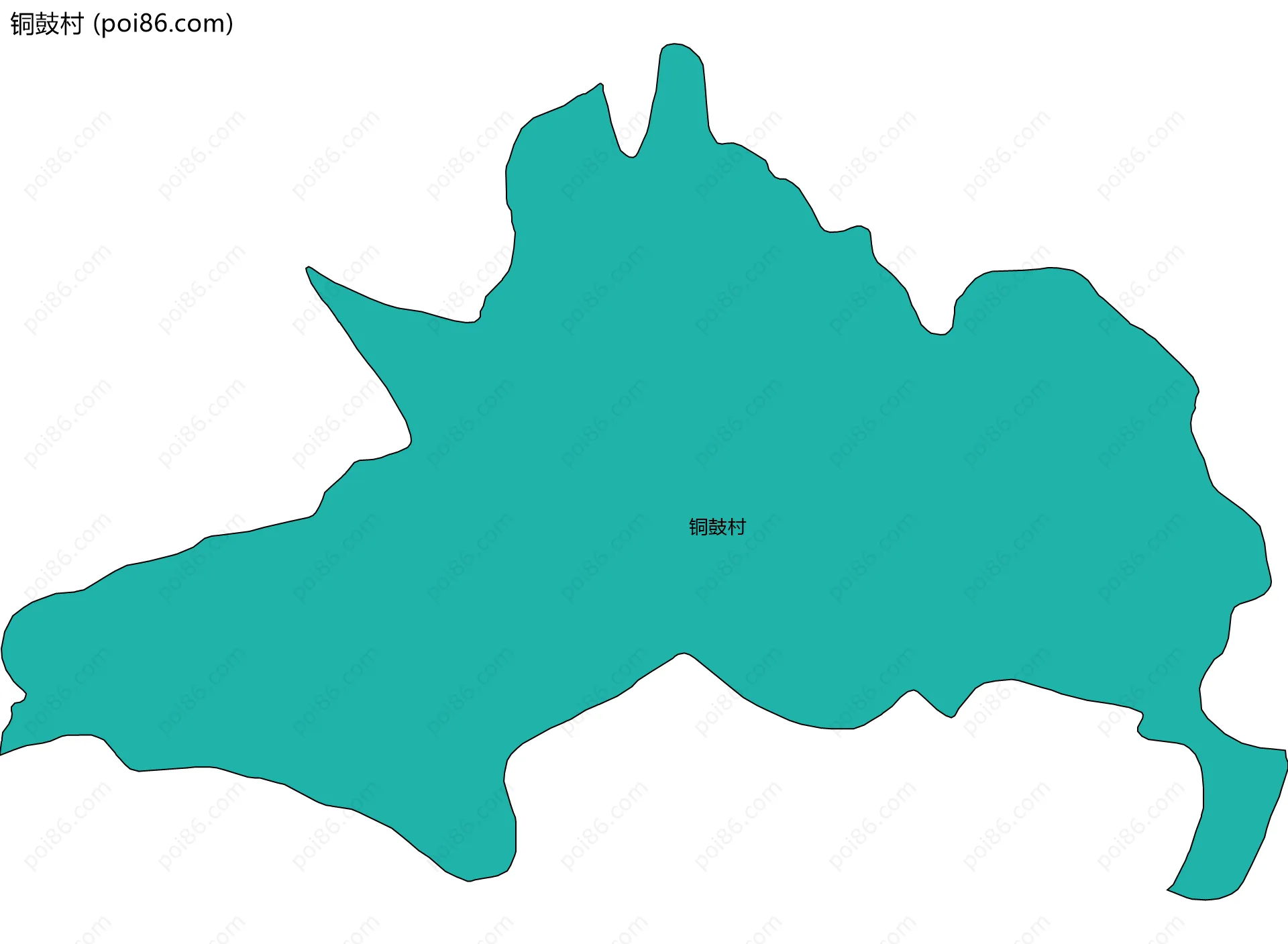 铜鼓村边界地图