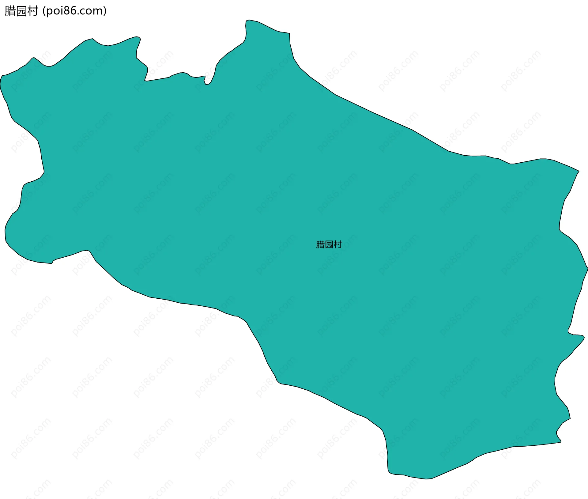 腊园村边界地图