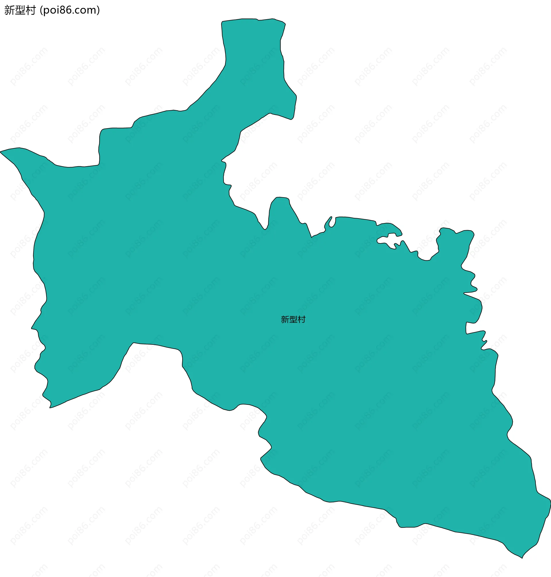 新型村边界地图