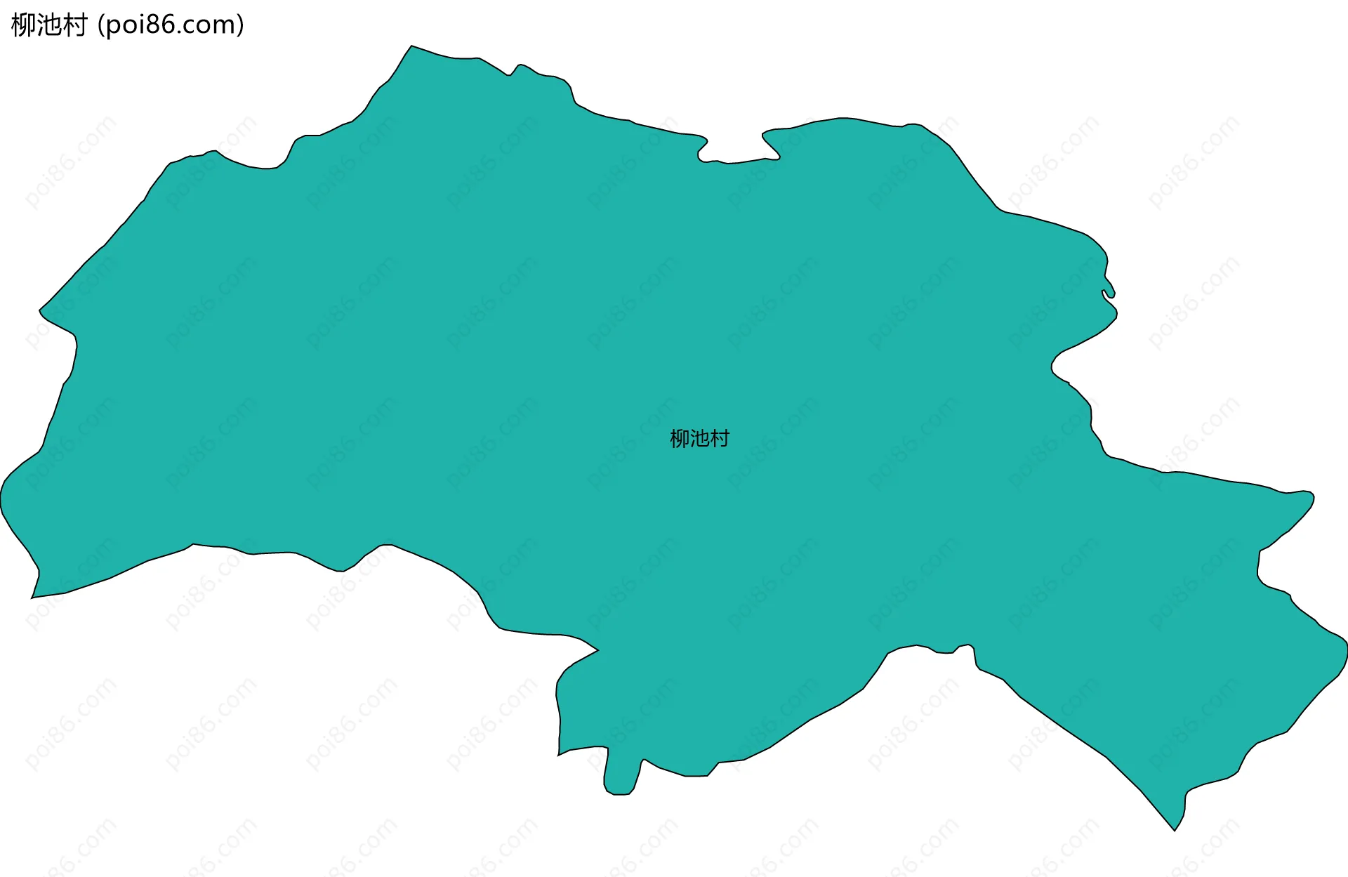 柳池村边界地图