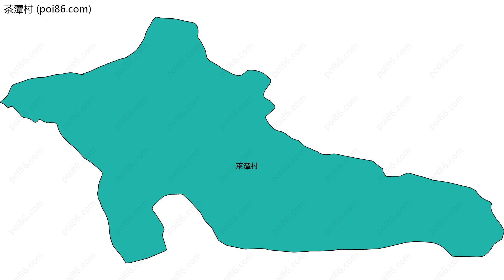 茶潭村边界地图