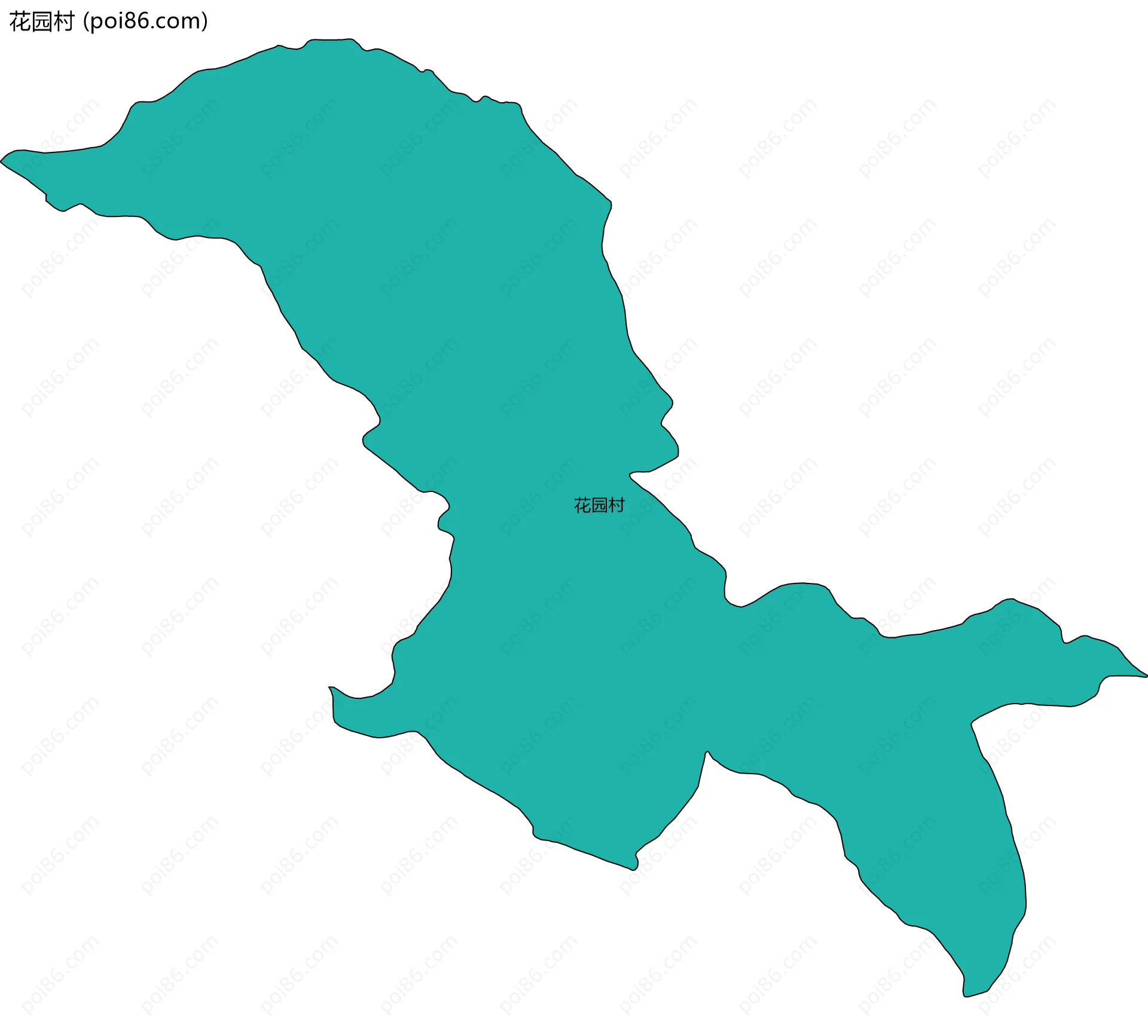 花园村边界地图