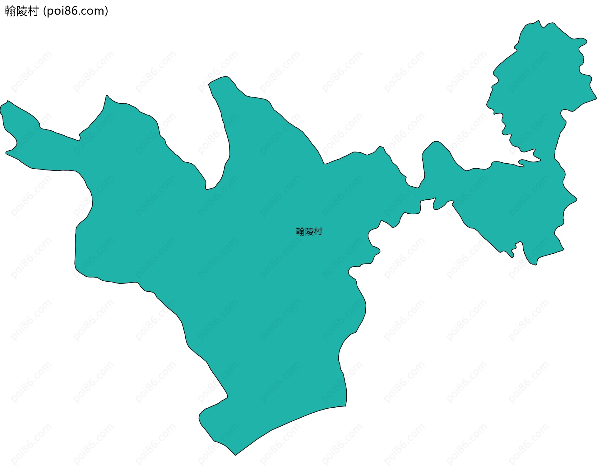 翰陵村边界地图